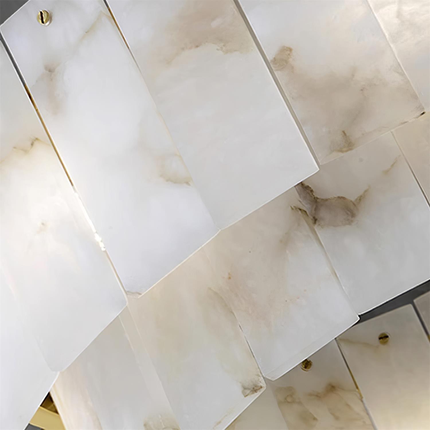 Soraya Art Deco Alabaster Chandelier Light-Neutral Decor