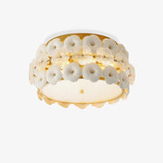 Regina Art Flowers Glass Ceramics Ceiling Lamp-Neutral Decor