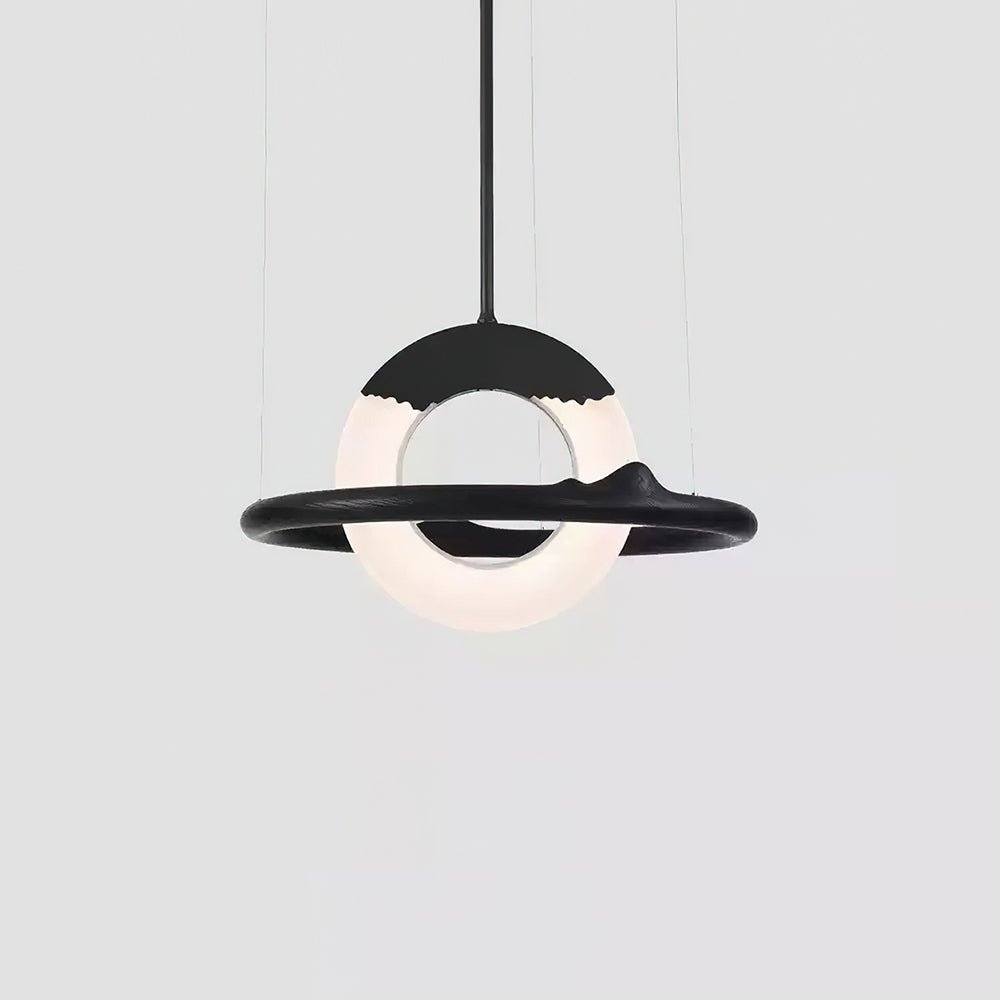 Mytalan Circular Acrylic Wood Pendant Light-Neutral Decor