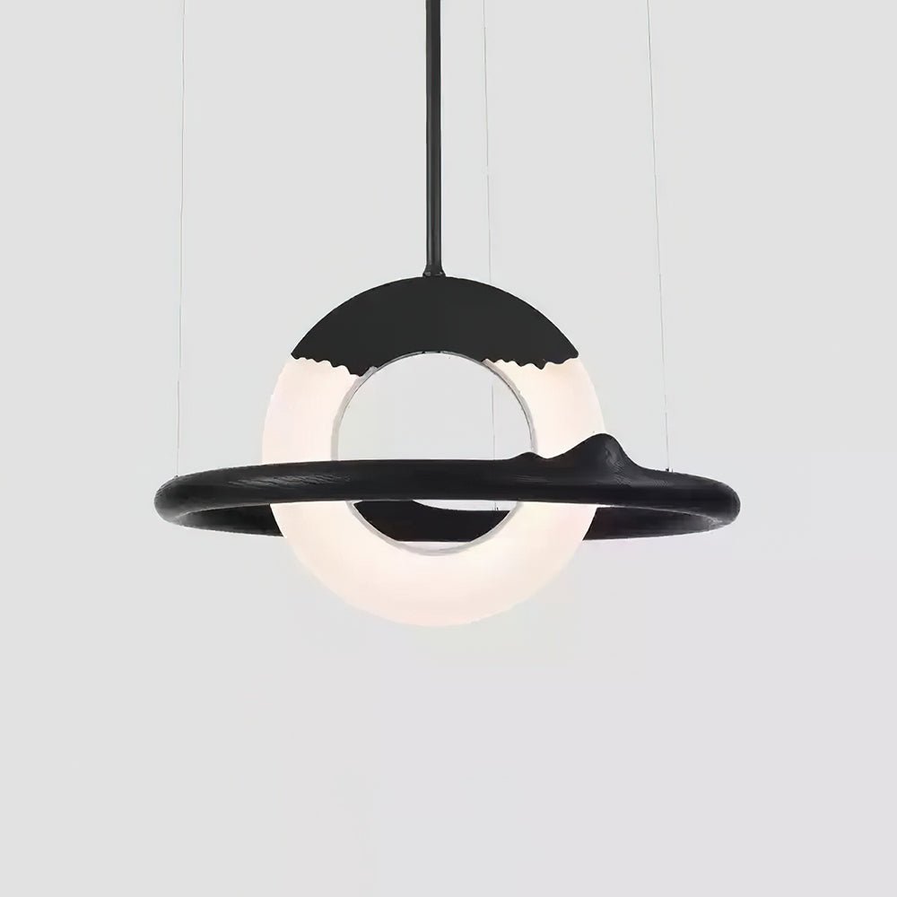 Mytalan Circular Acrylic Wood Pendant Light-Neutral Decor