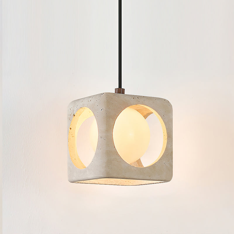 Top view showing the ceiling mount for the pendant light.