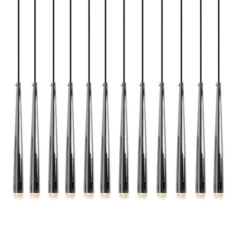 Chandelier with Polished Brass and Crystal Shades Minimalist