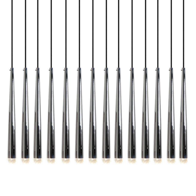 Chandelier with Polished Brass and Crystal Shades Minimalist