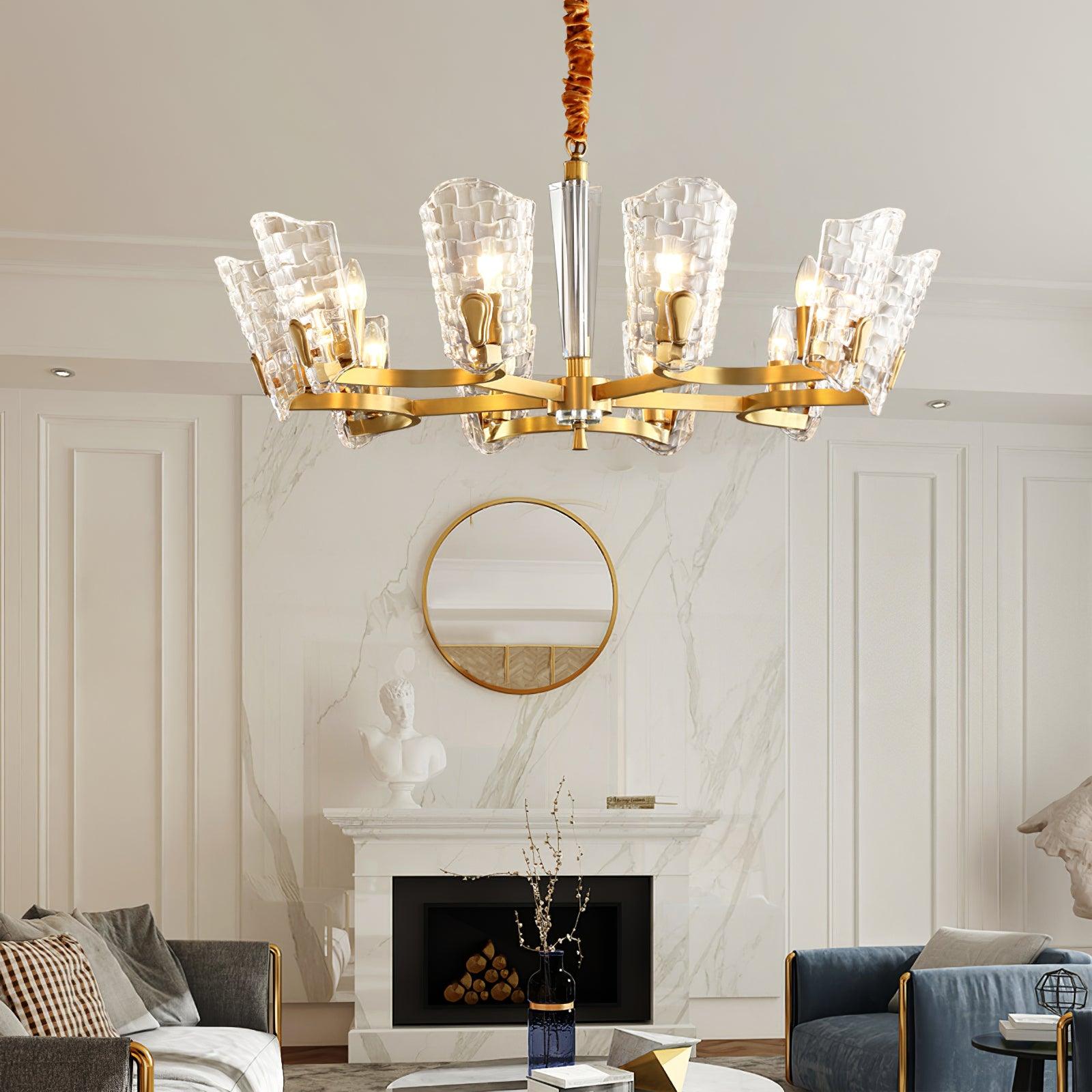Radiant Luxury Brass Chandelier-Neutral Decor