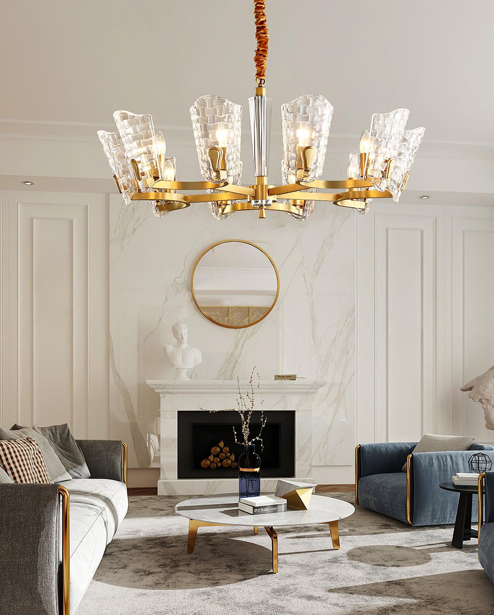 Radiant Luxury Brass Chandelier-Neutral Decor