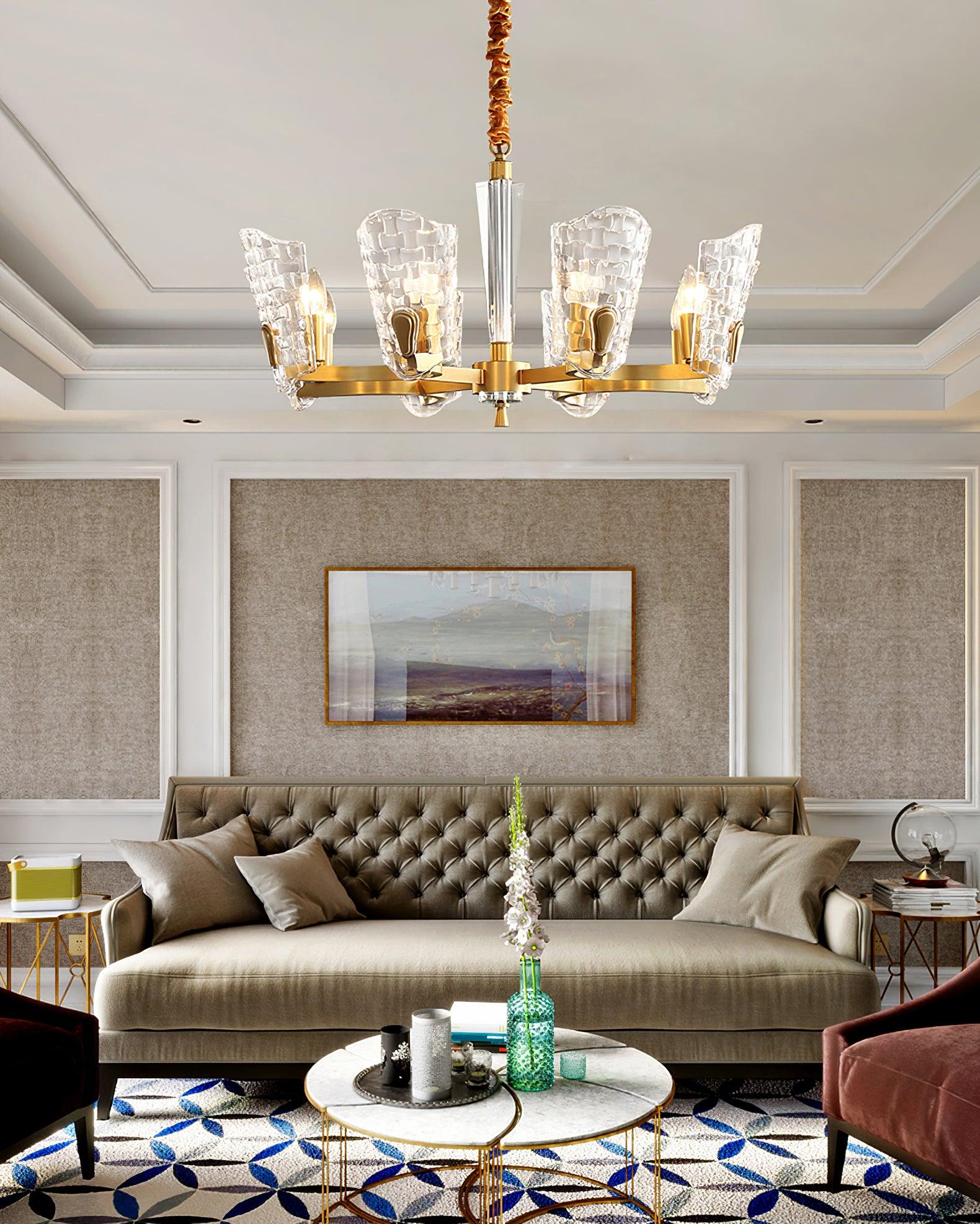 Radiant Luxury Brass Chandelier-Neutral Decor