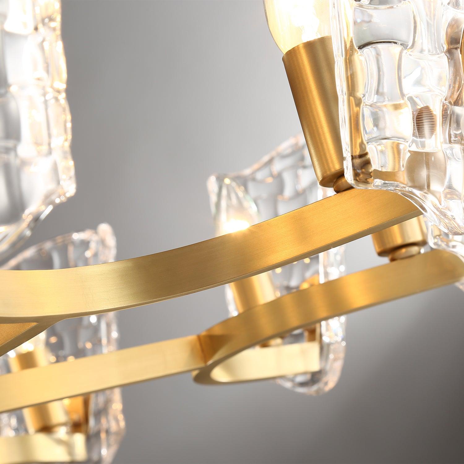 Radiant Luxury Brass Chandelier-Neutral Decor