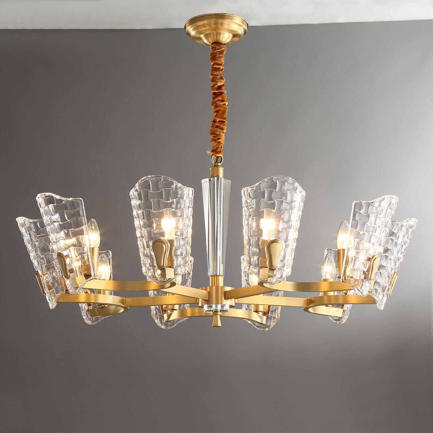 Radiant Luxury Brass Chandelier-Neutral Decor