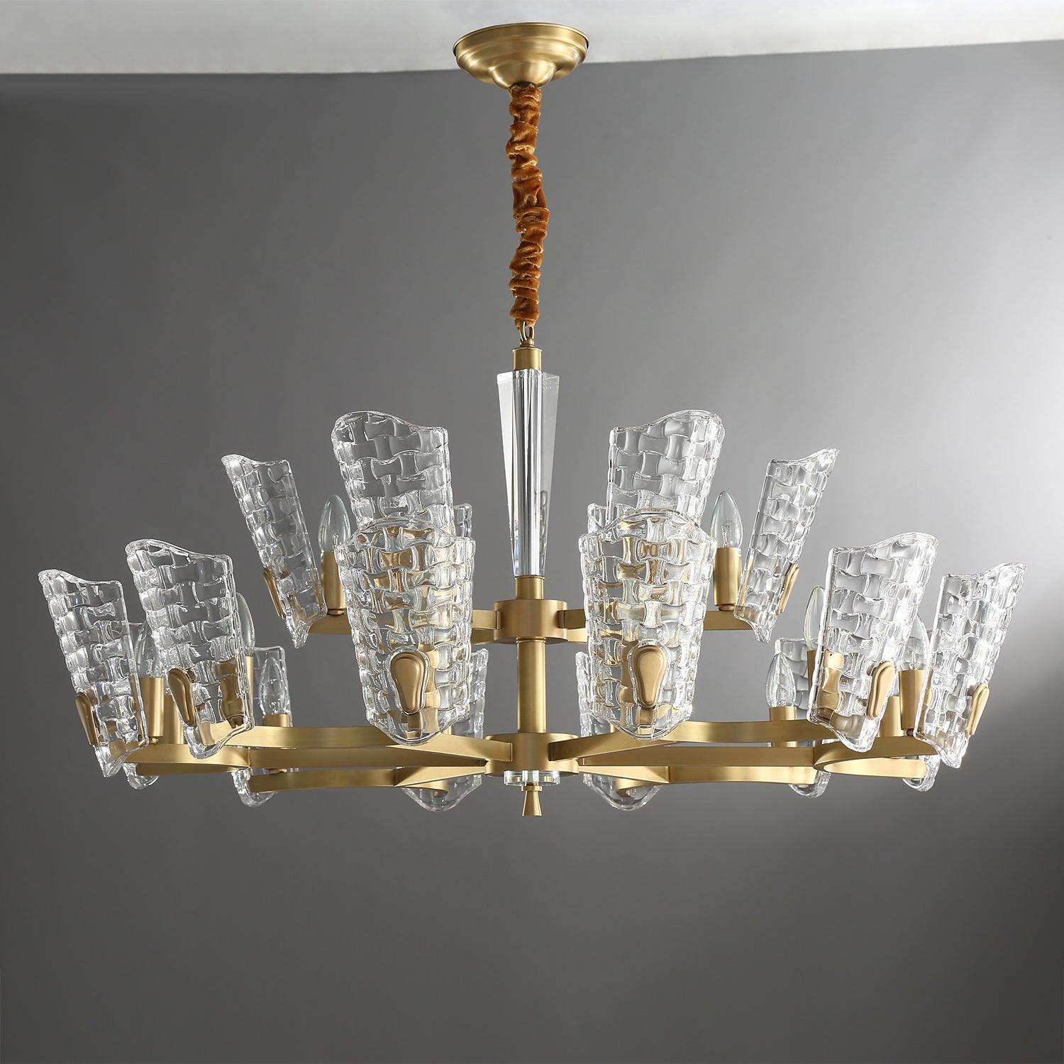 Radiant Luxury Brass Chandelier-Neutral Decor