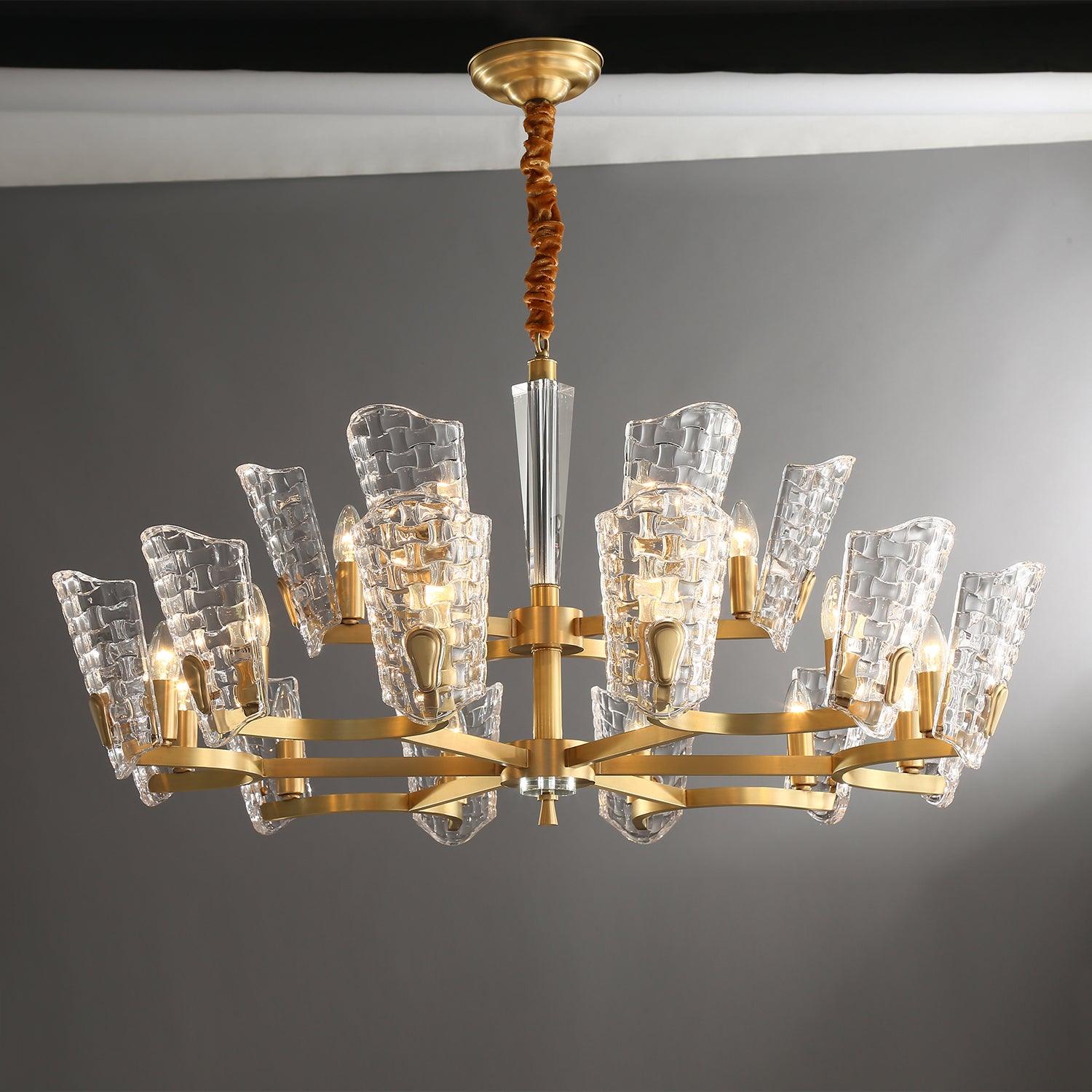 Radiant Luxury Brass Chandelier-Neutral Decor