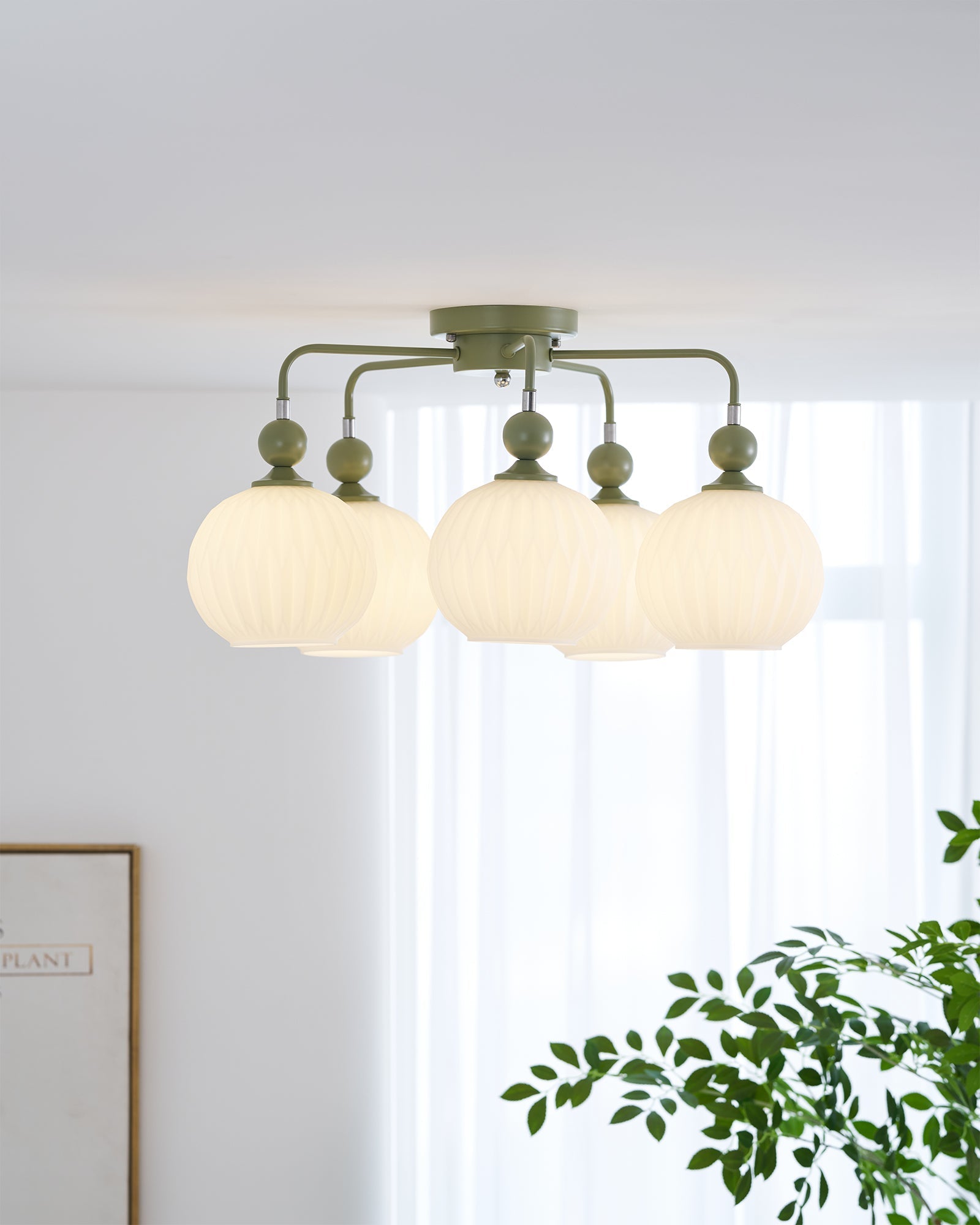 Viphaan Nordic Ceramic ceiling lamp-Neutral Decor