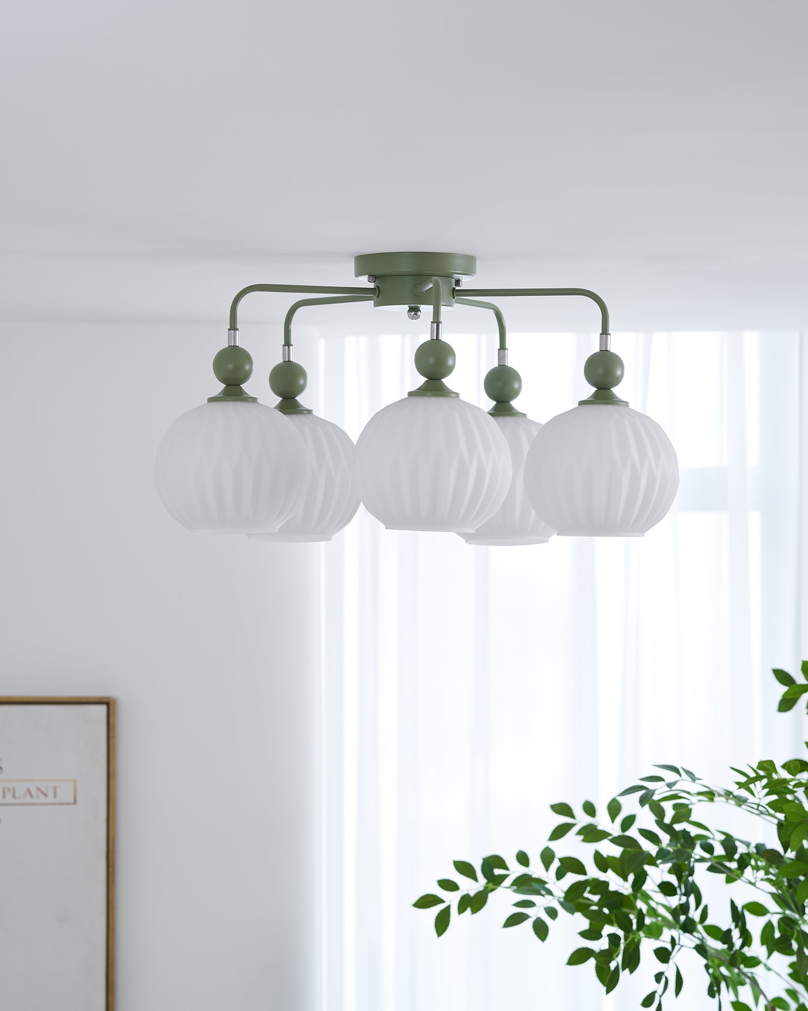 Viphaan Nordic Ceramic ceiling lamp-Neutral Decor