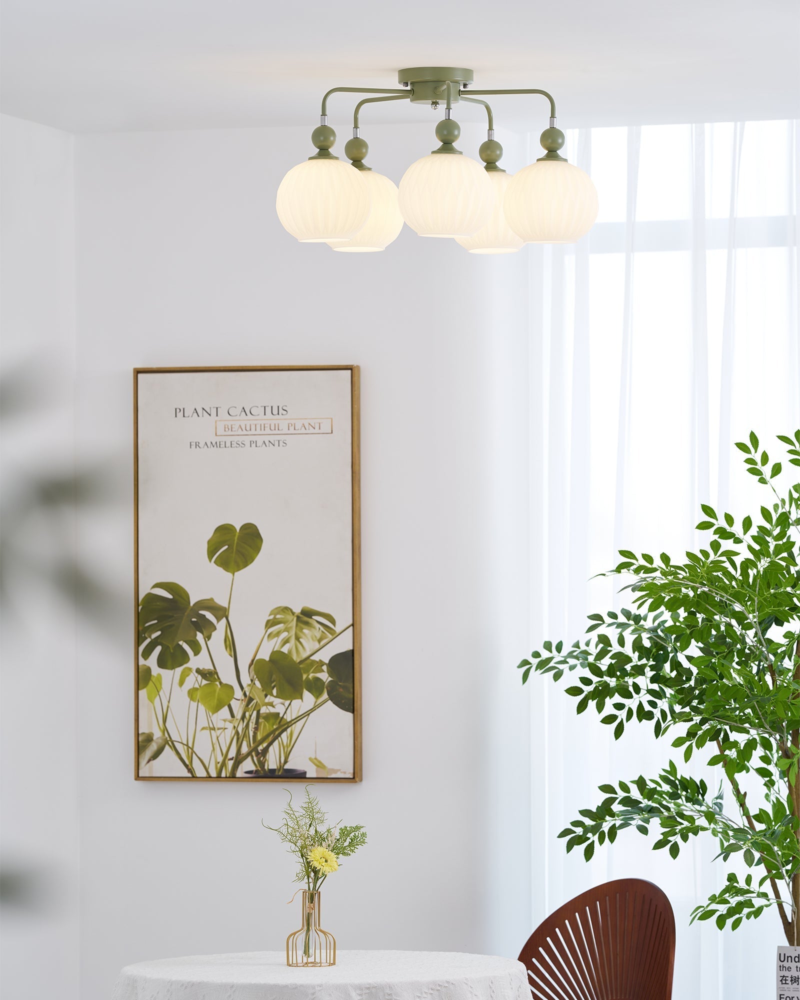 Viphaan Nordic Ceramic ceiling lamp-Neutral Decor