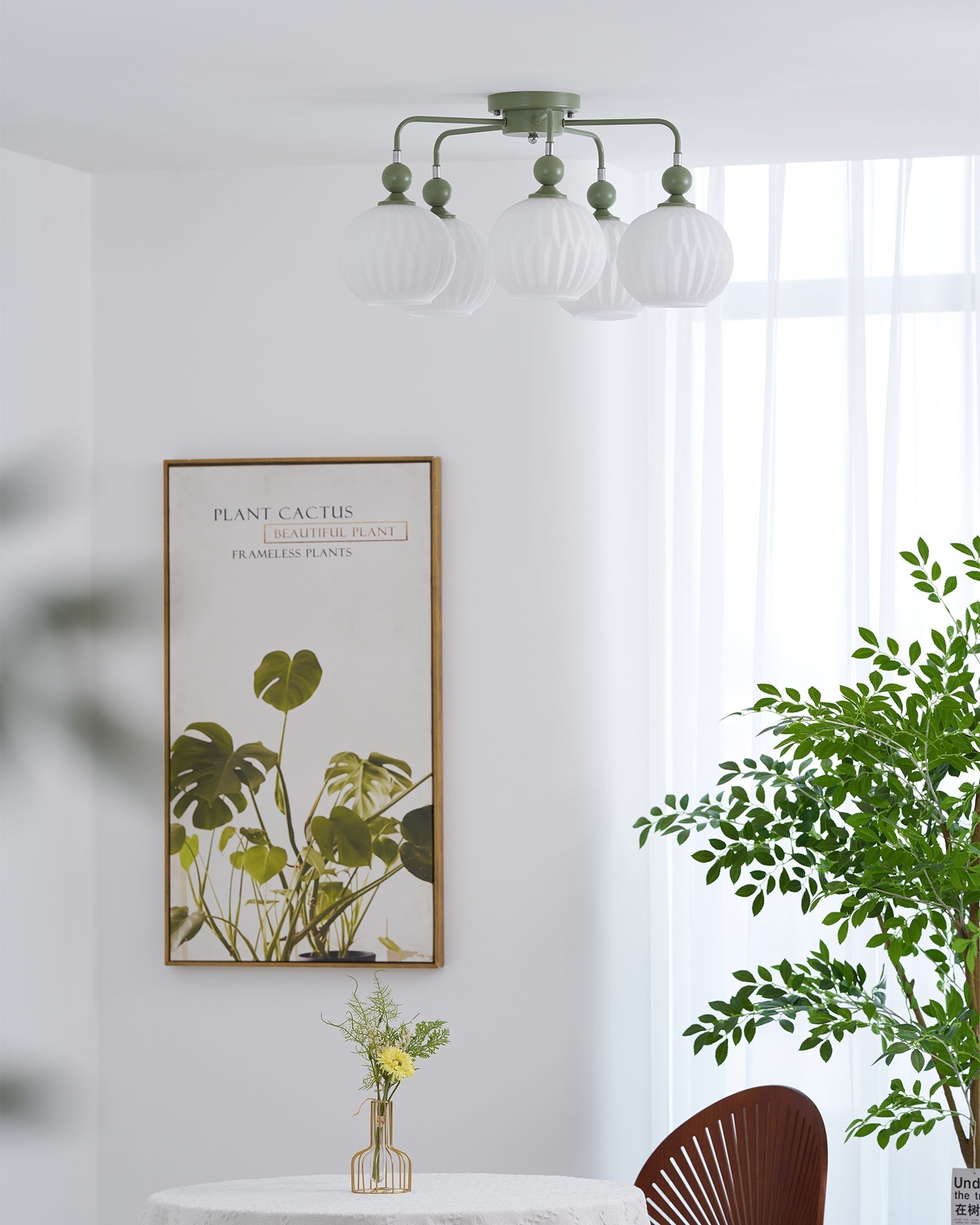 Viphaan Nordic Ceramic ceiling lamp-Neutral Decor