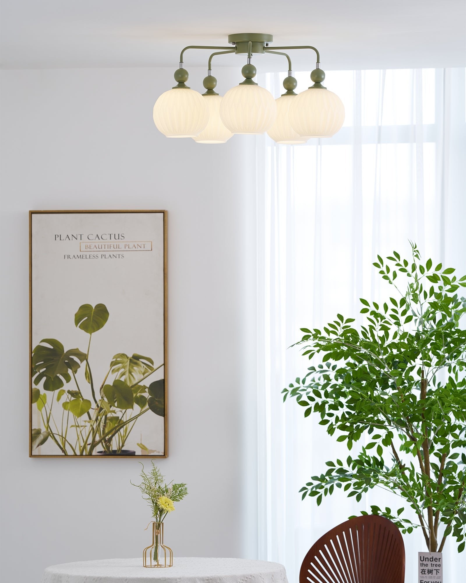 Viphaan Nordic Ceramic ceiling lamp-Neutral Decor