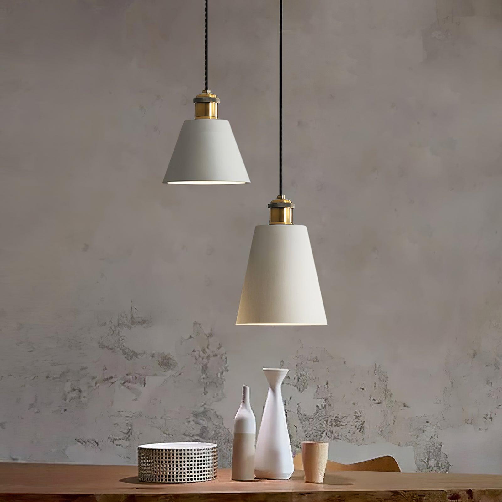 Trio Industrial Resin Pendant Lamp-Neutral Decor