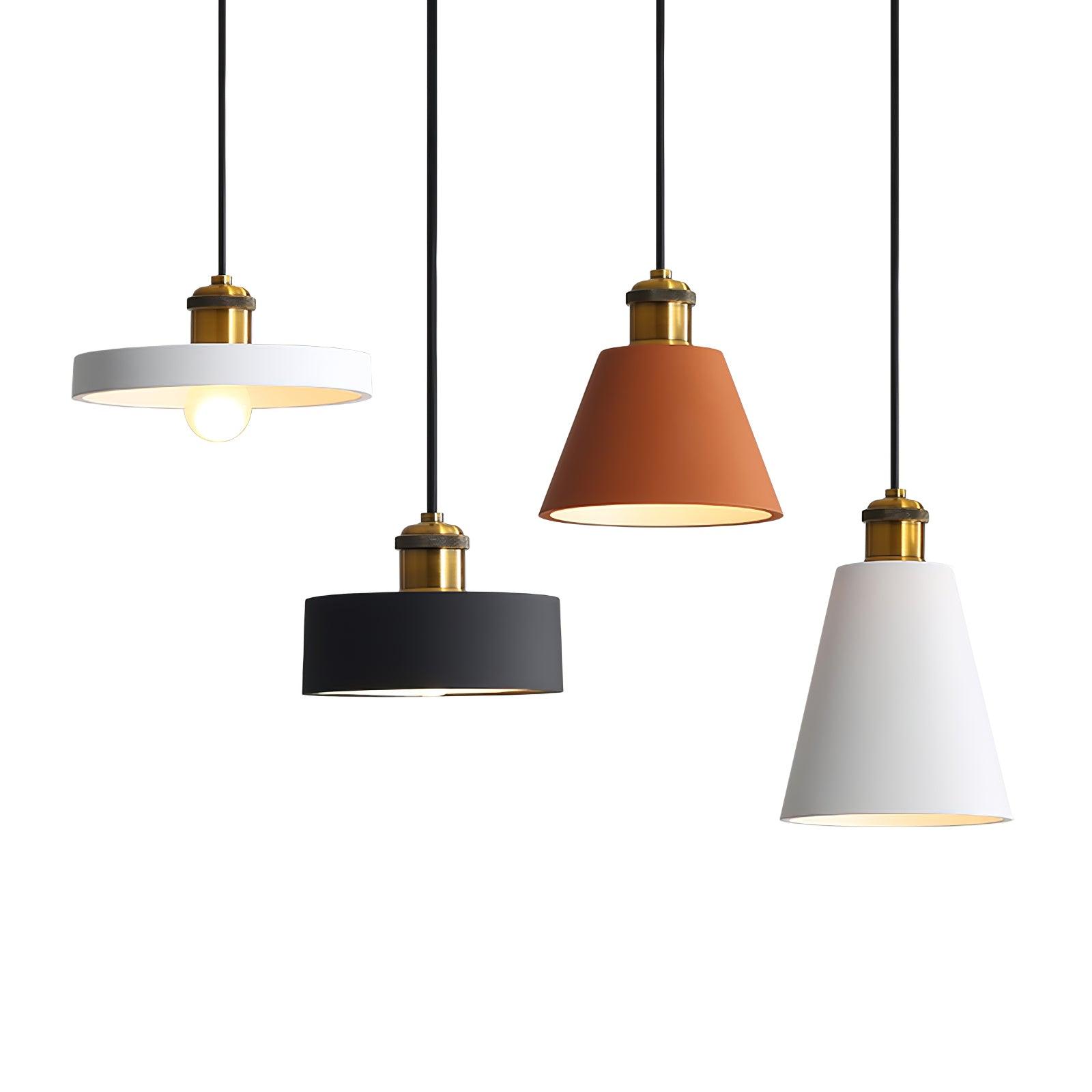 Trio Industrial Resin Pendant Lamp-Neutral Decor