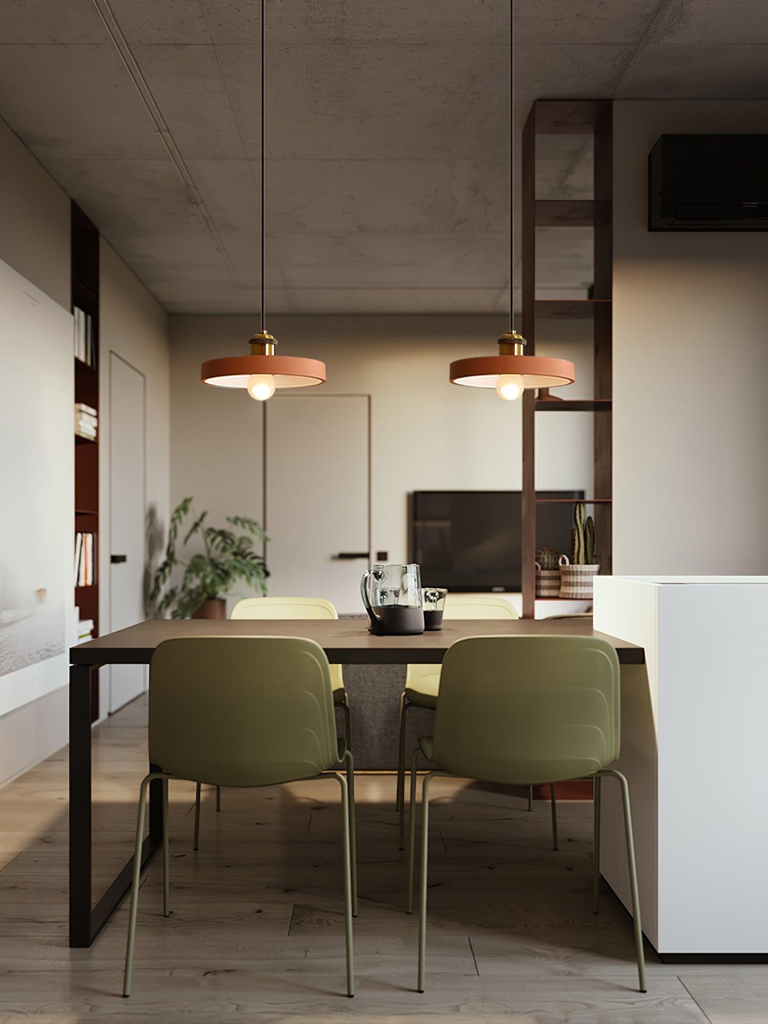 Trio Industrial Resin Pendant Lamp-Neutral Decor