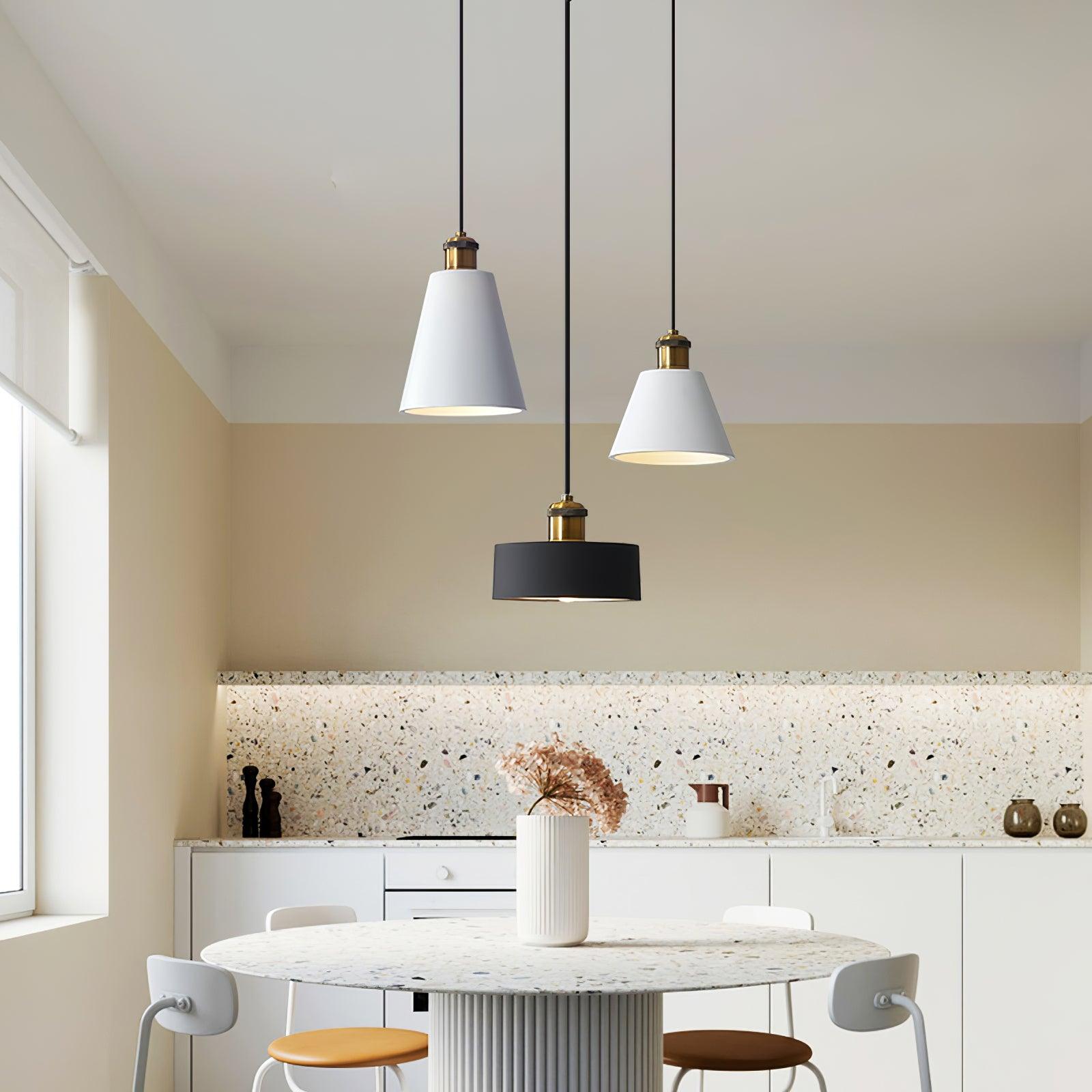 Trio Industrial Resin Pendant Lamp-Neutral Decor