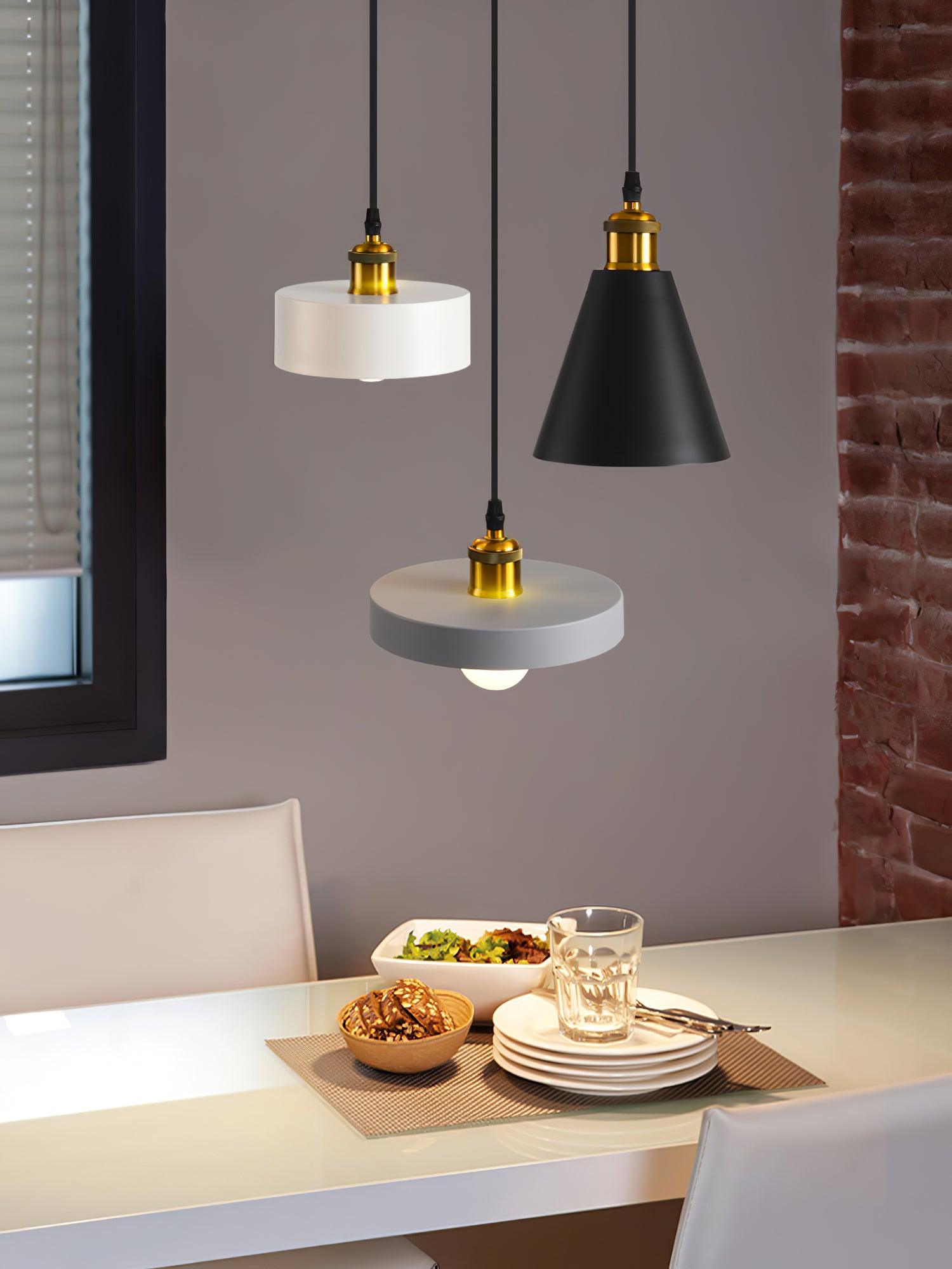 Trio Industrial Resin Pendant Lamp-Neutral Decor