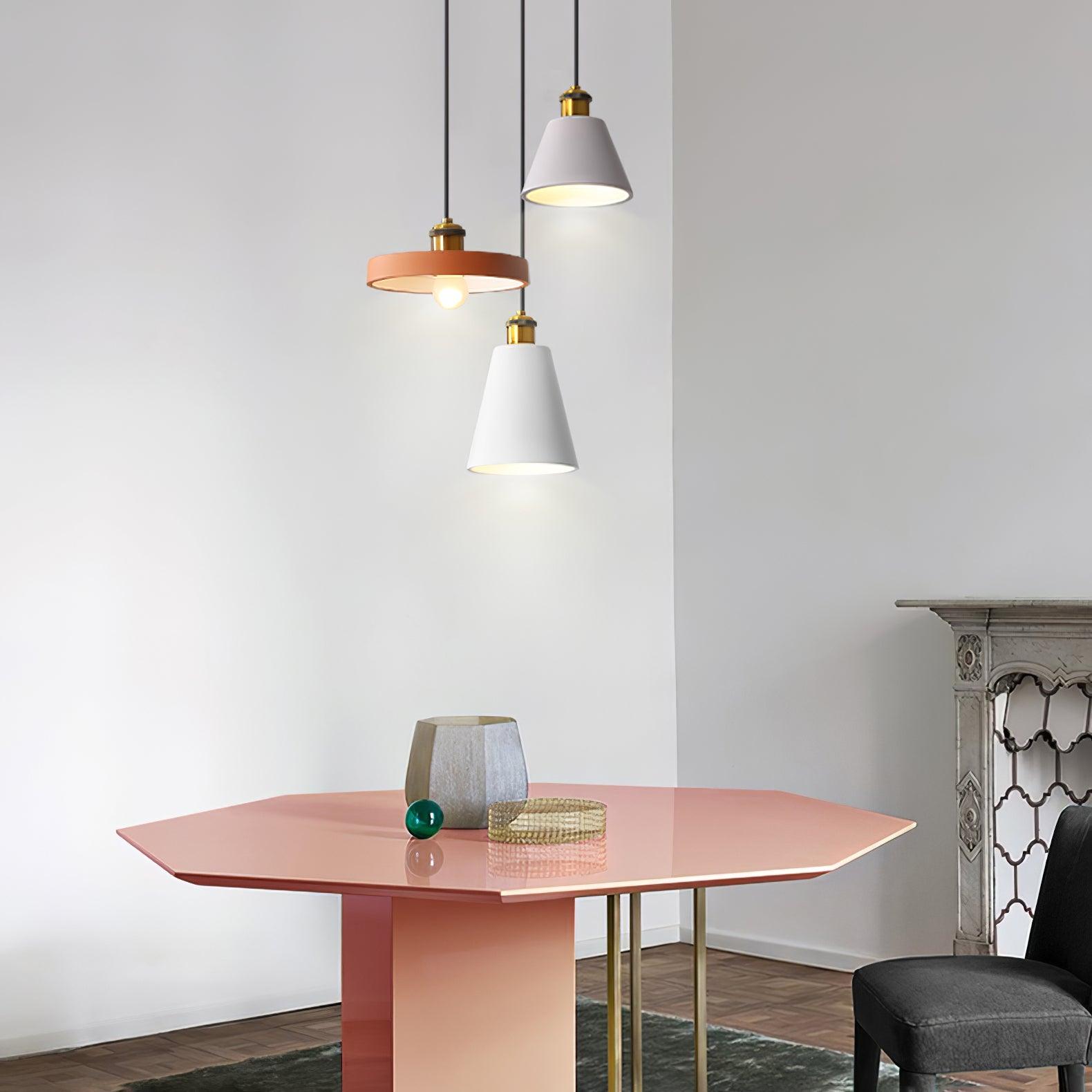 Trio Industrial Resin Pendant Lamp-Neutral Decor