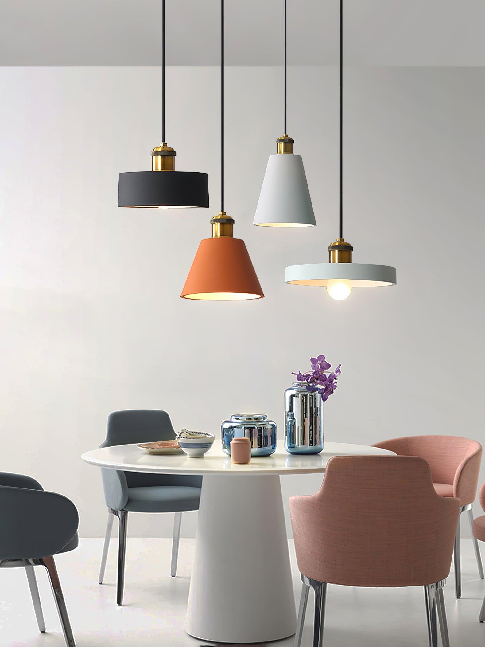 Trio Industrial Resin Pendant Lamp-Neutral Decor
