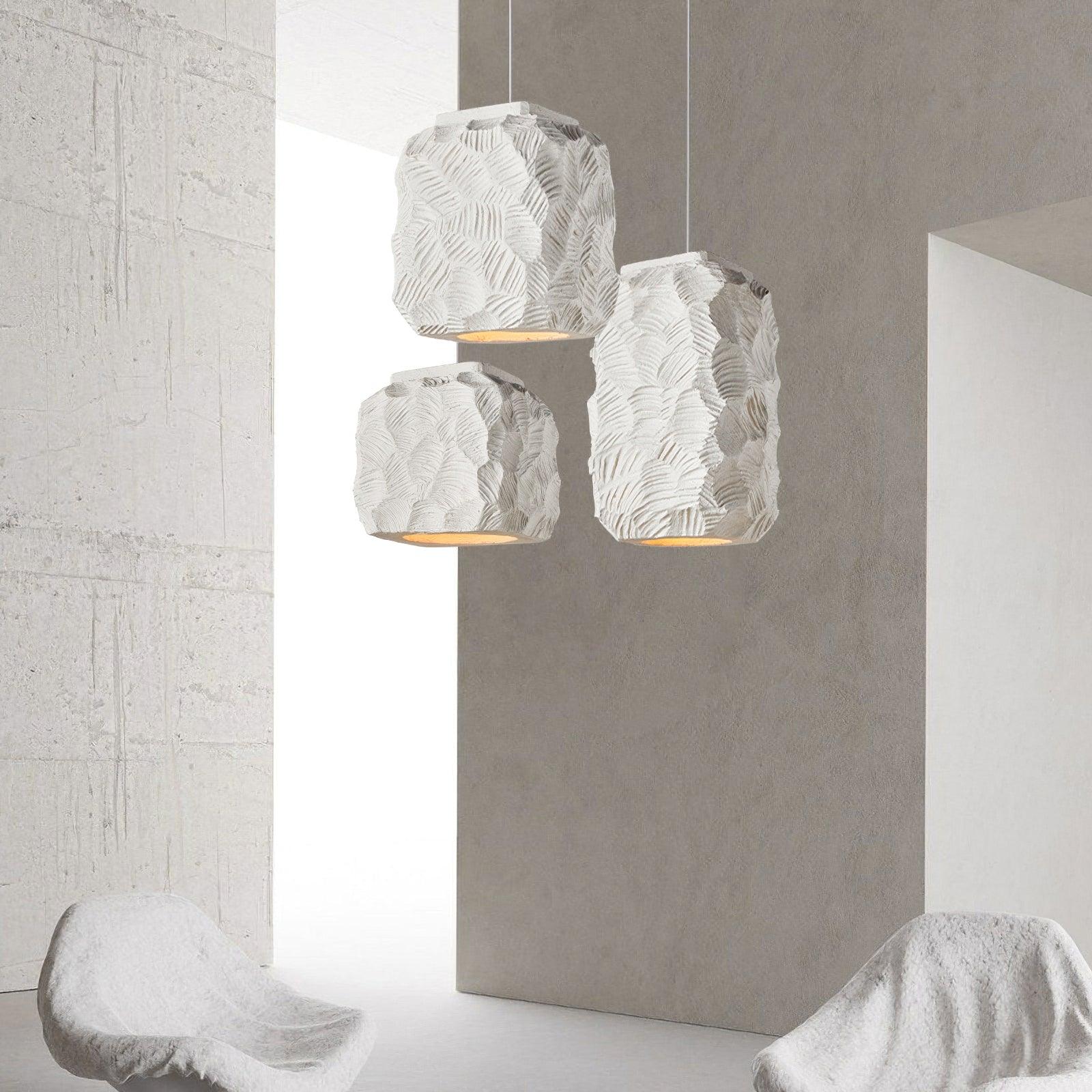 Olsilel Individual Creativity Geometry Resin Pendant Lamp-Neutral Decor
