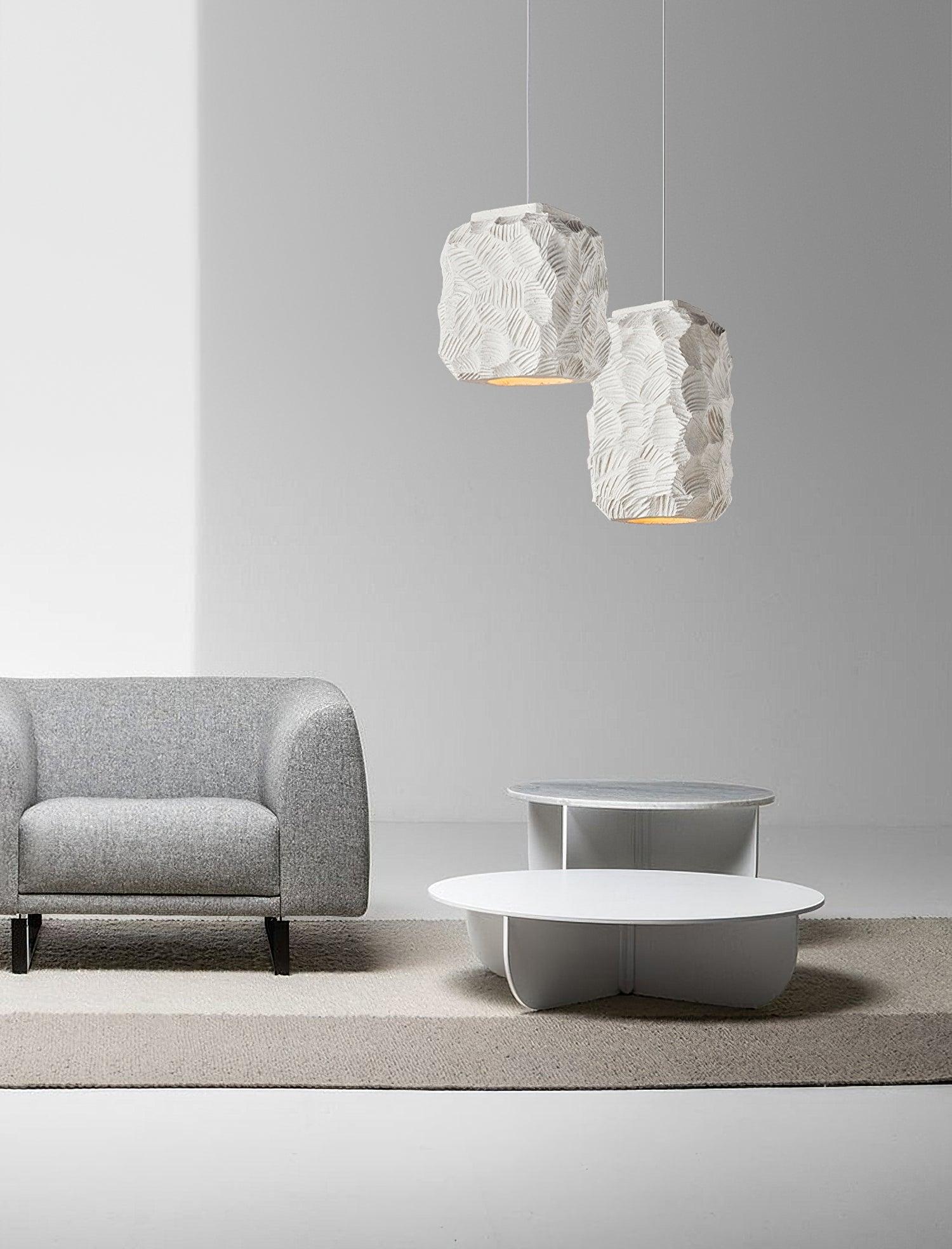 Olsilel Individual Creativity Geometry Resin Pendant Lamp-Neutral Decor
