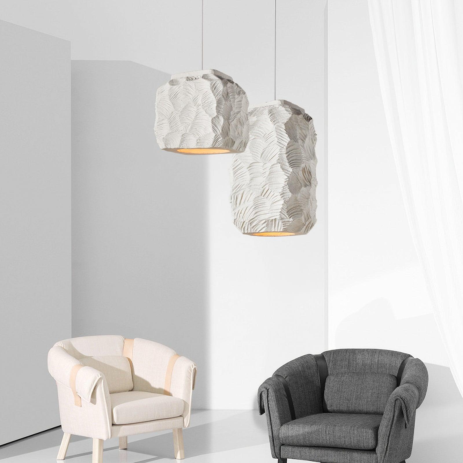 Olsilel Individual Creativity Geometry Resin Pendant Lamp-Neutral Decor