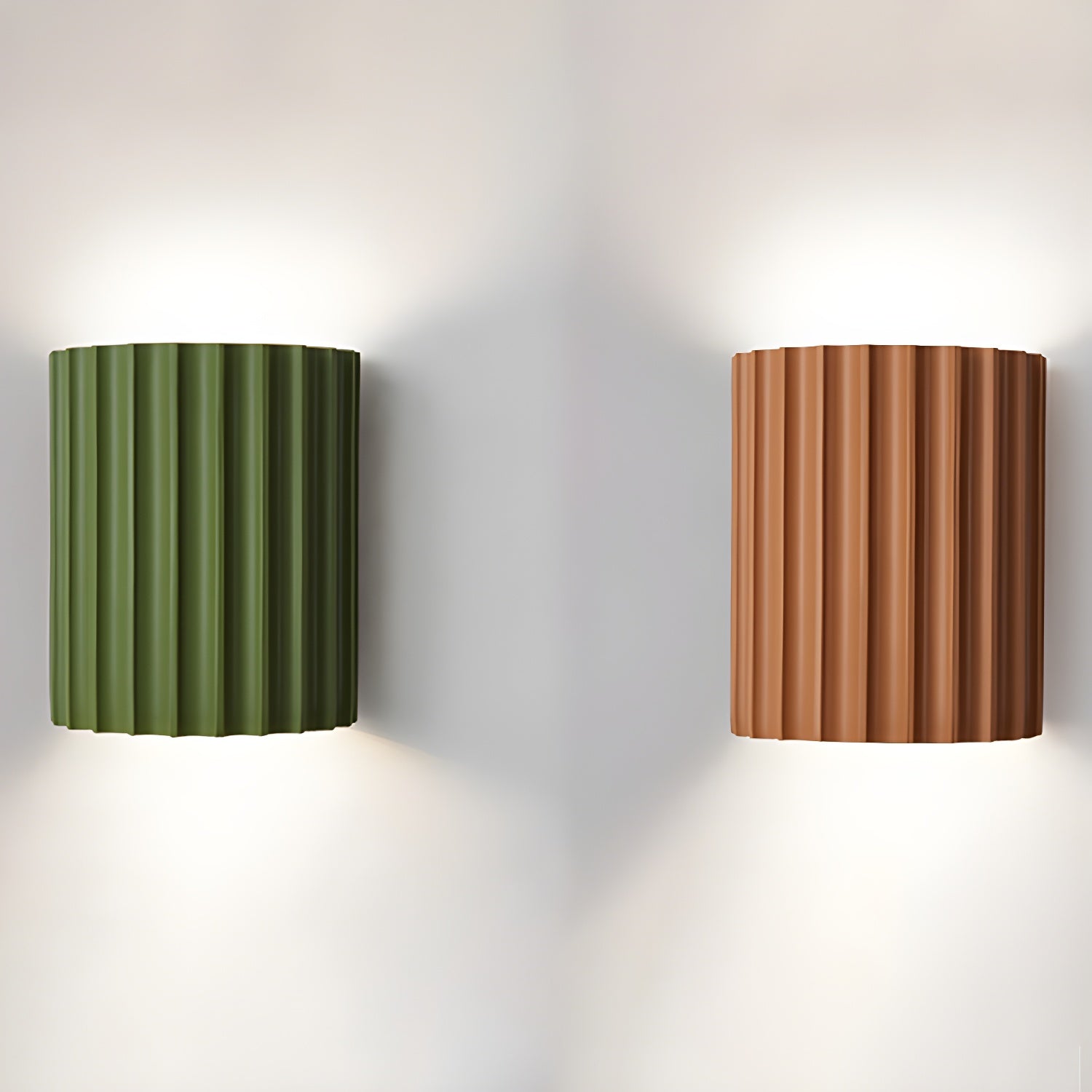 Ivvinen Nordic Art Ribbed Resin Wall Lamp-Neutral Decor