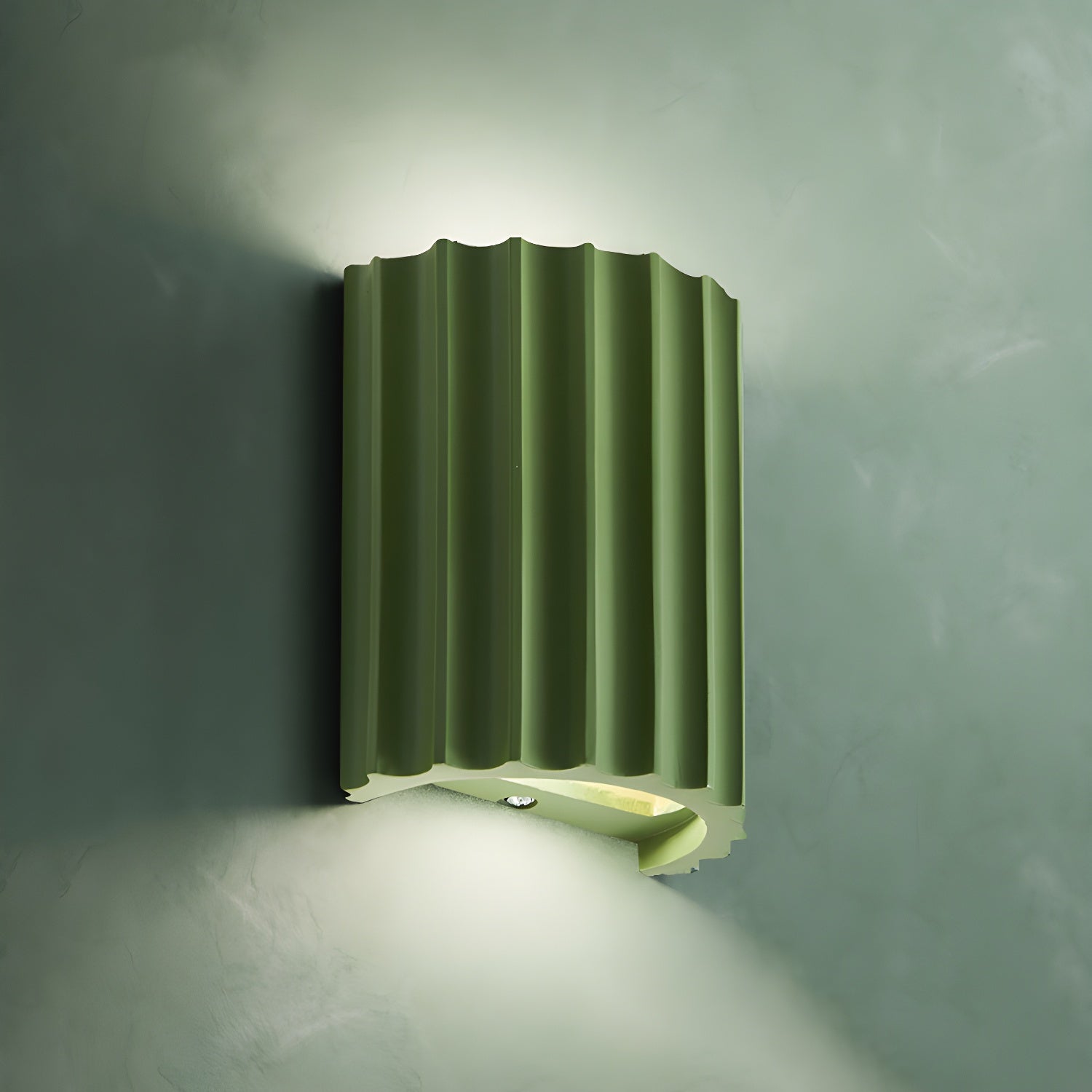 Ivvinen Nordic Art Ribbed Resin Wall Lamp-Neutral Decor