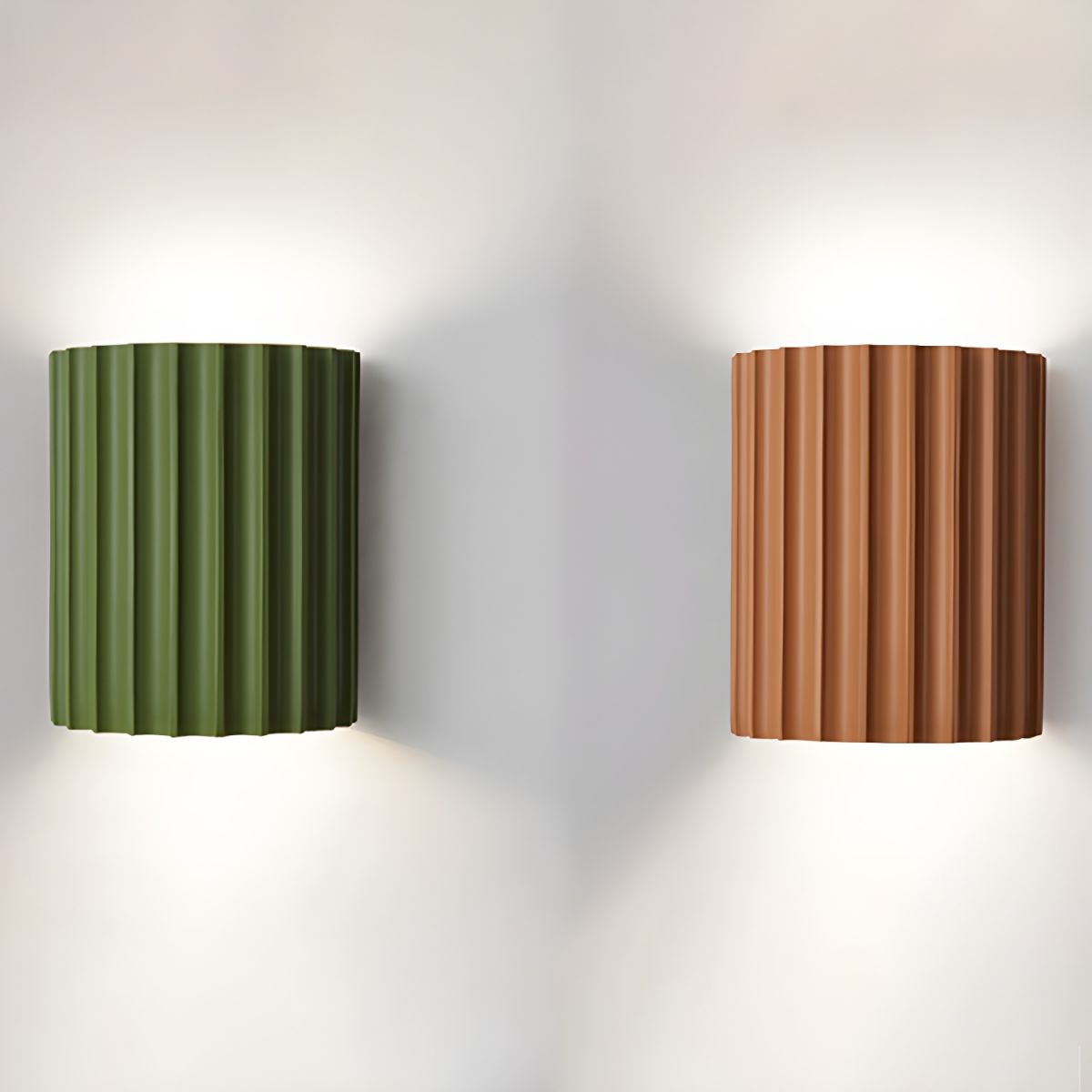 Ivvinen Nordic Art Ribbed Resin Wall Lamp-Neutral Decor