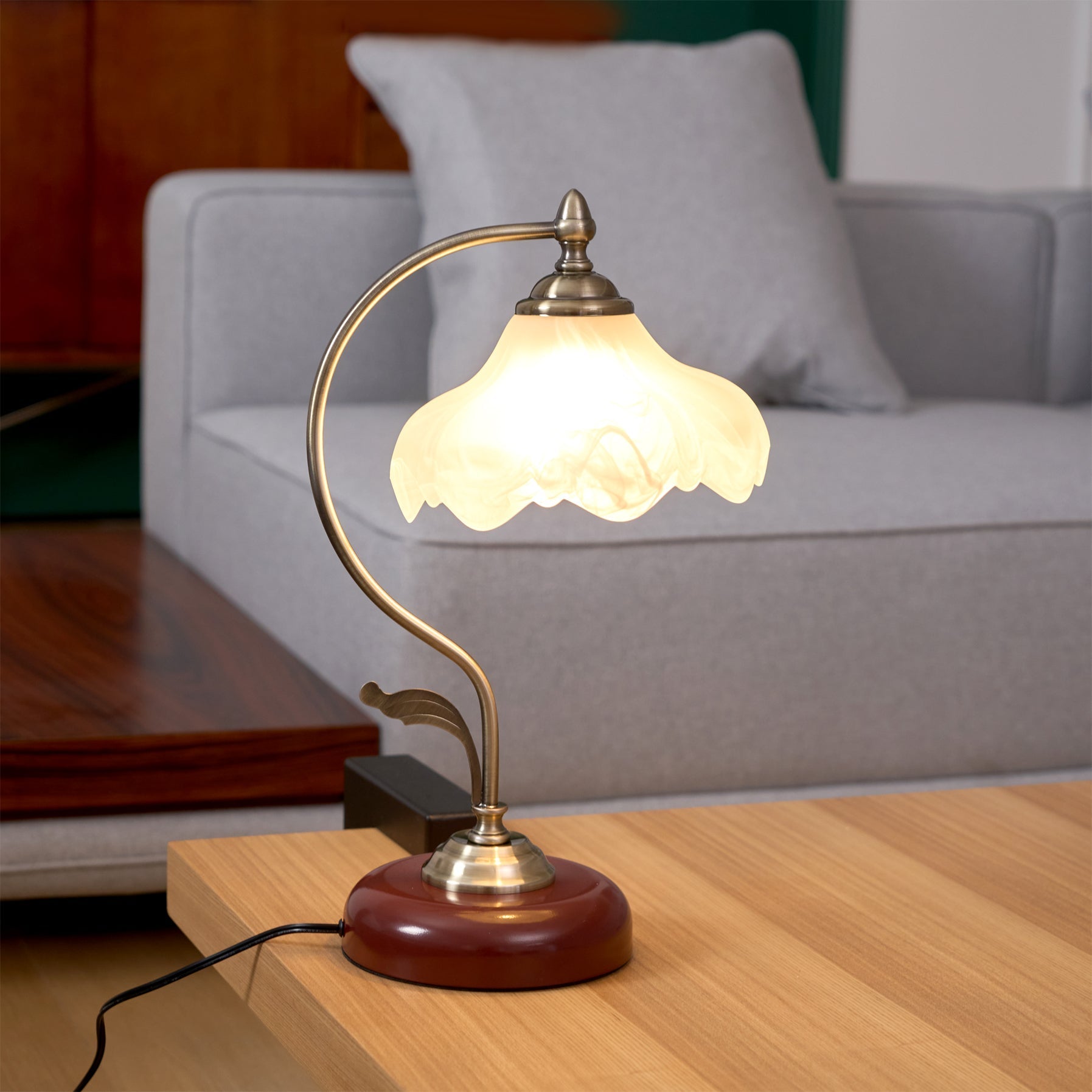Flora Retro Flower Table Lamp-Neutral Decor