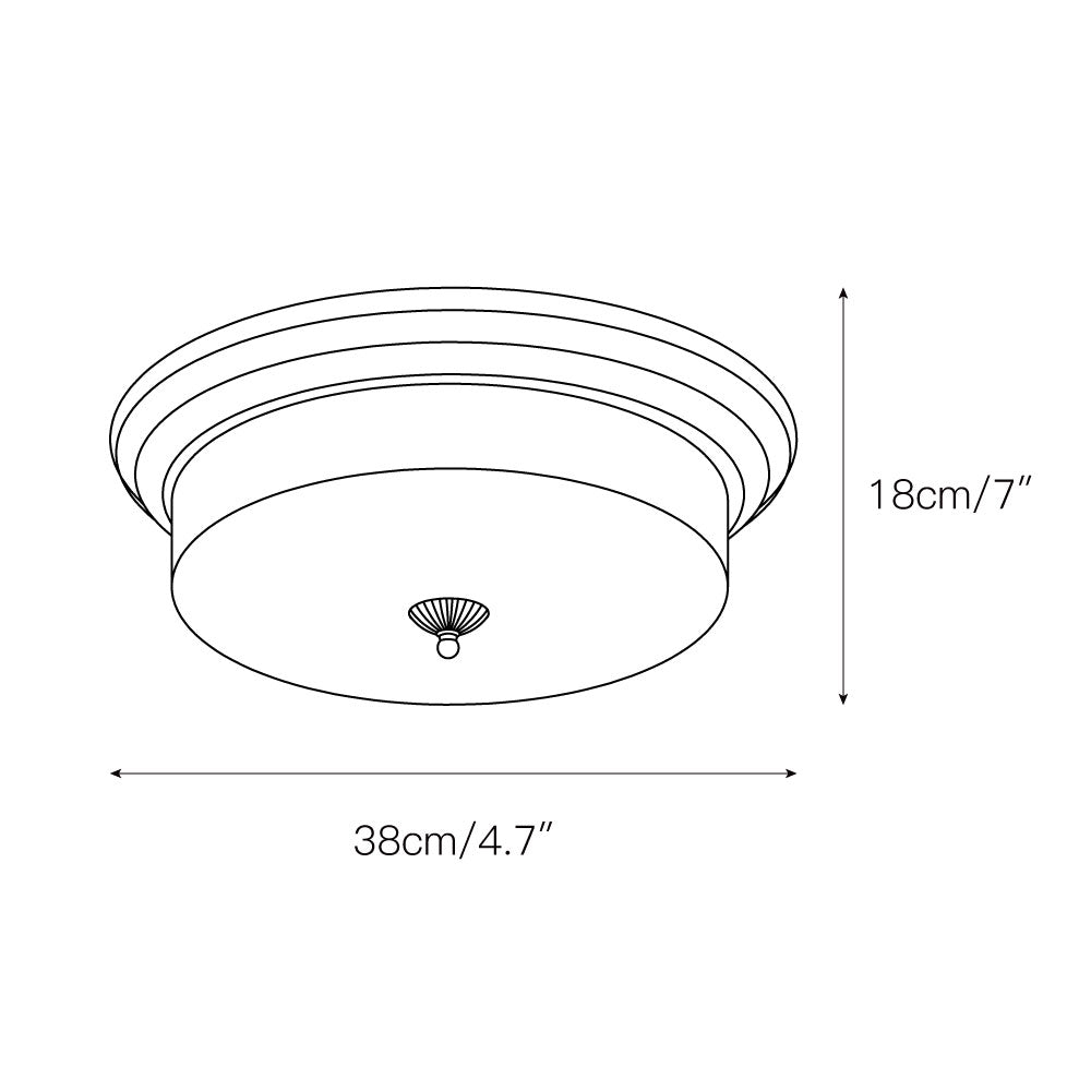 Ulcarir Retro Glass Flush Ceiling Lamp-Neutral Decor