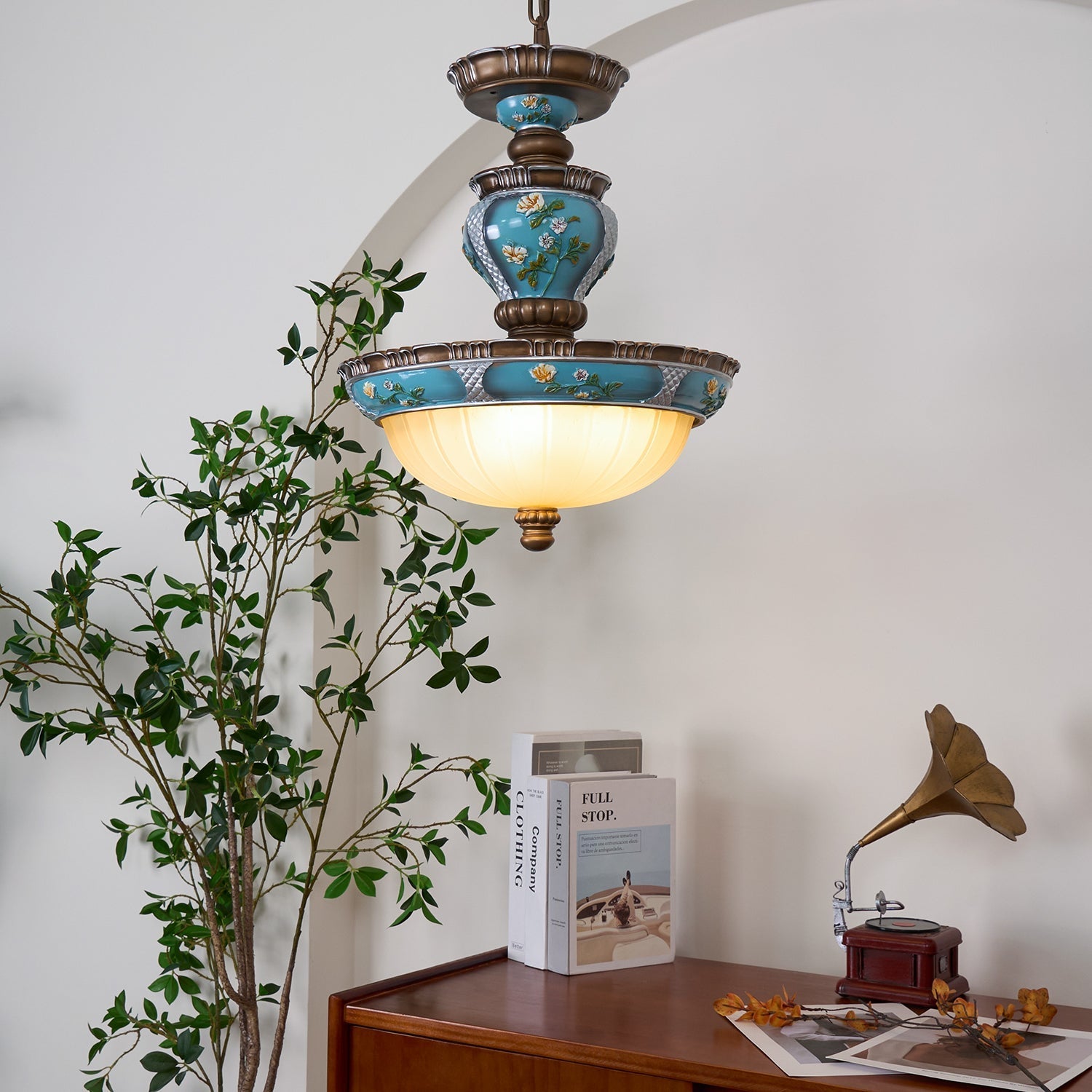 Galdo Retro Resin Pendant Light-Neutral Decor