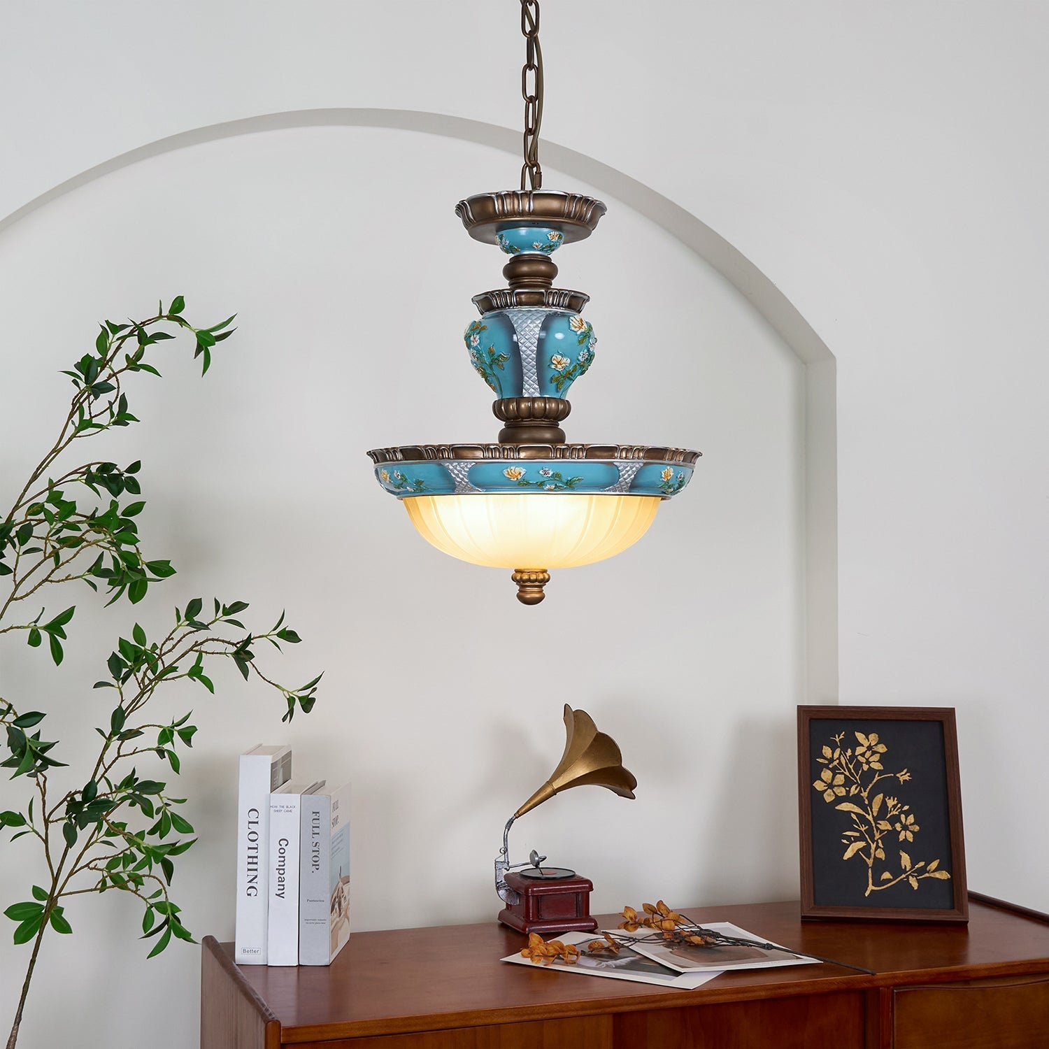 Galdo Retro Resin Pendant Light-Neutral Decor
