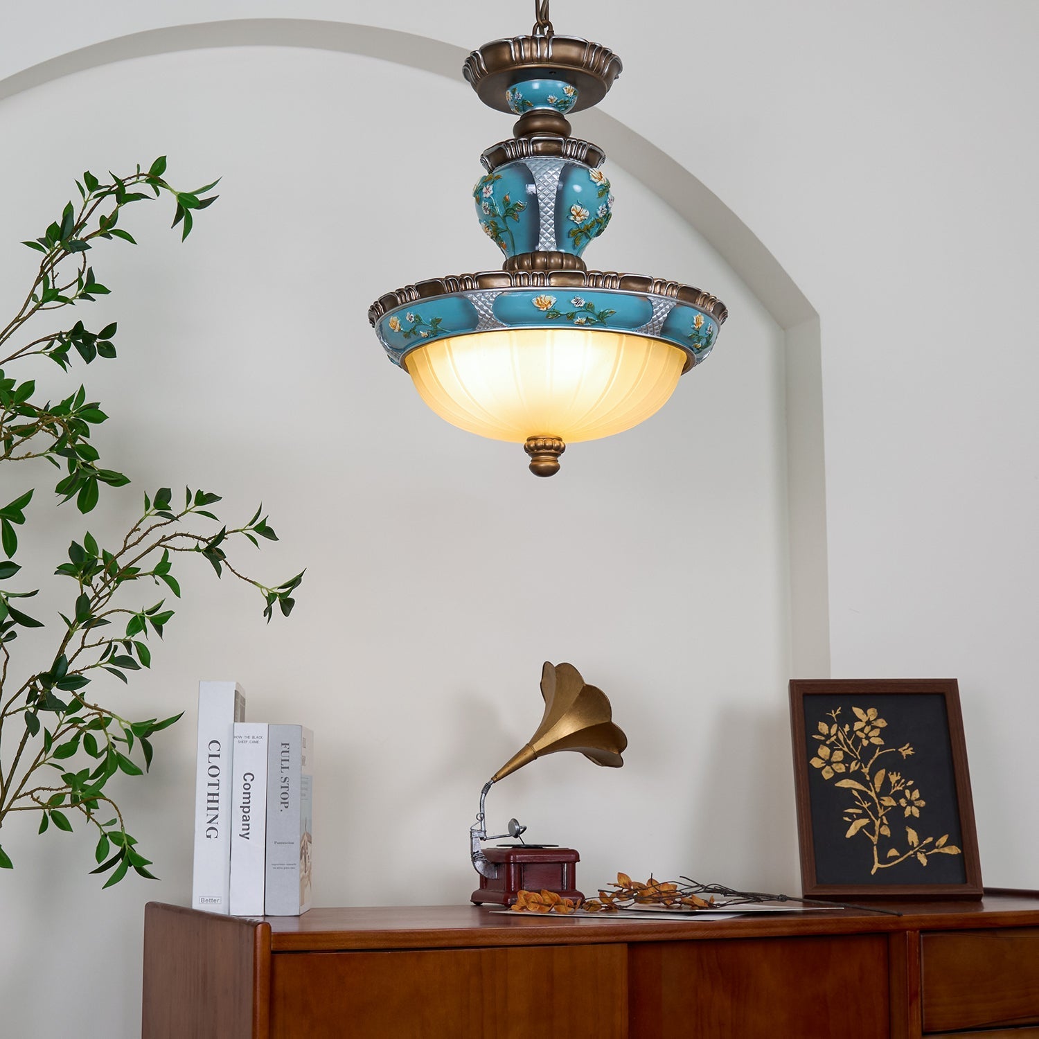 Galdo Retro Resin Pendant Light-Neutral Decor