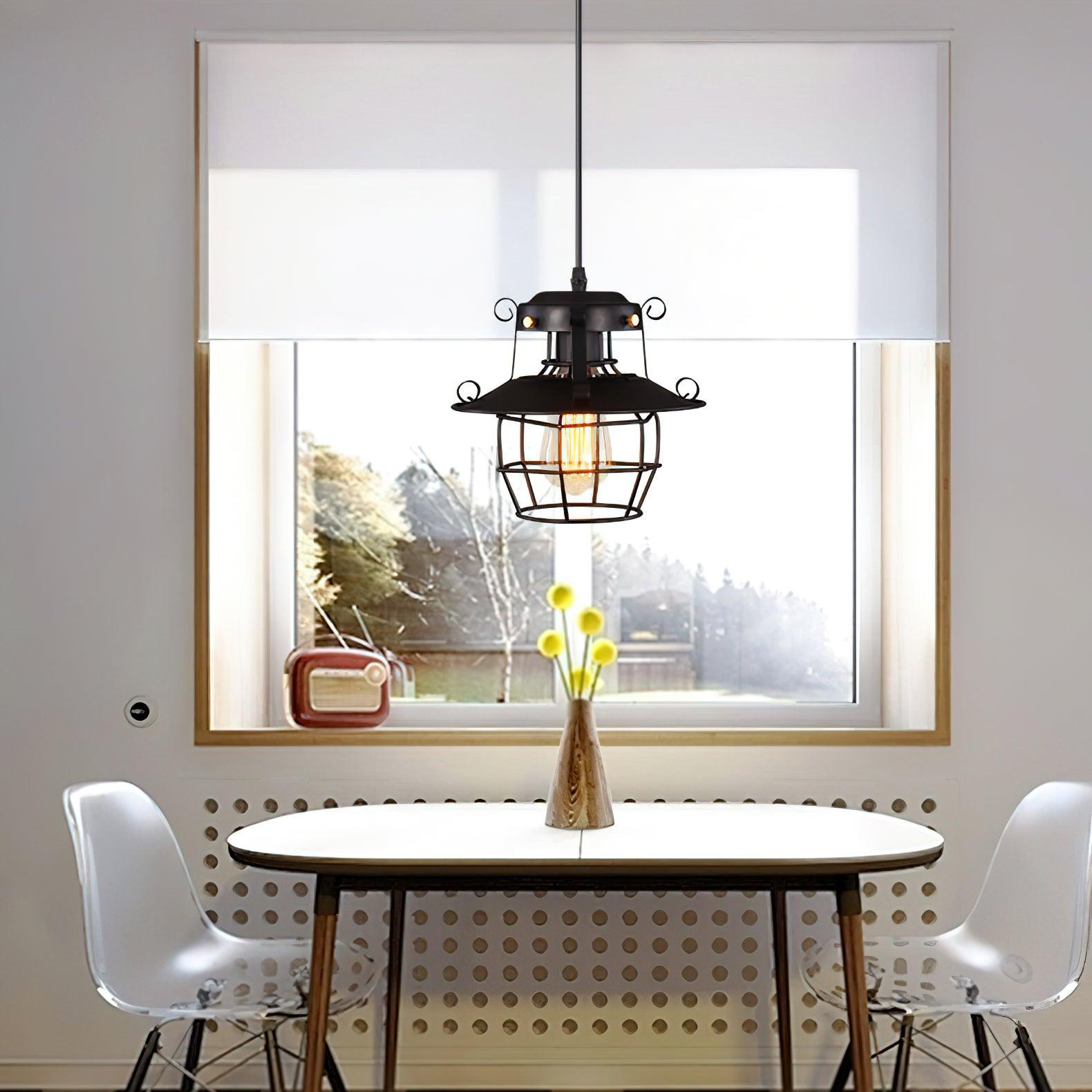 Harbor Vintage Birdcage Pendant Light-Neutral Decor