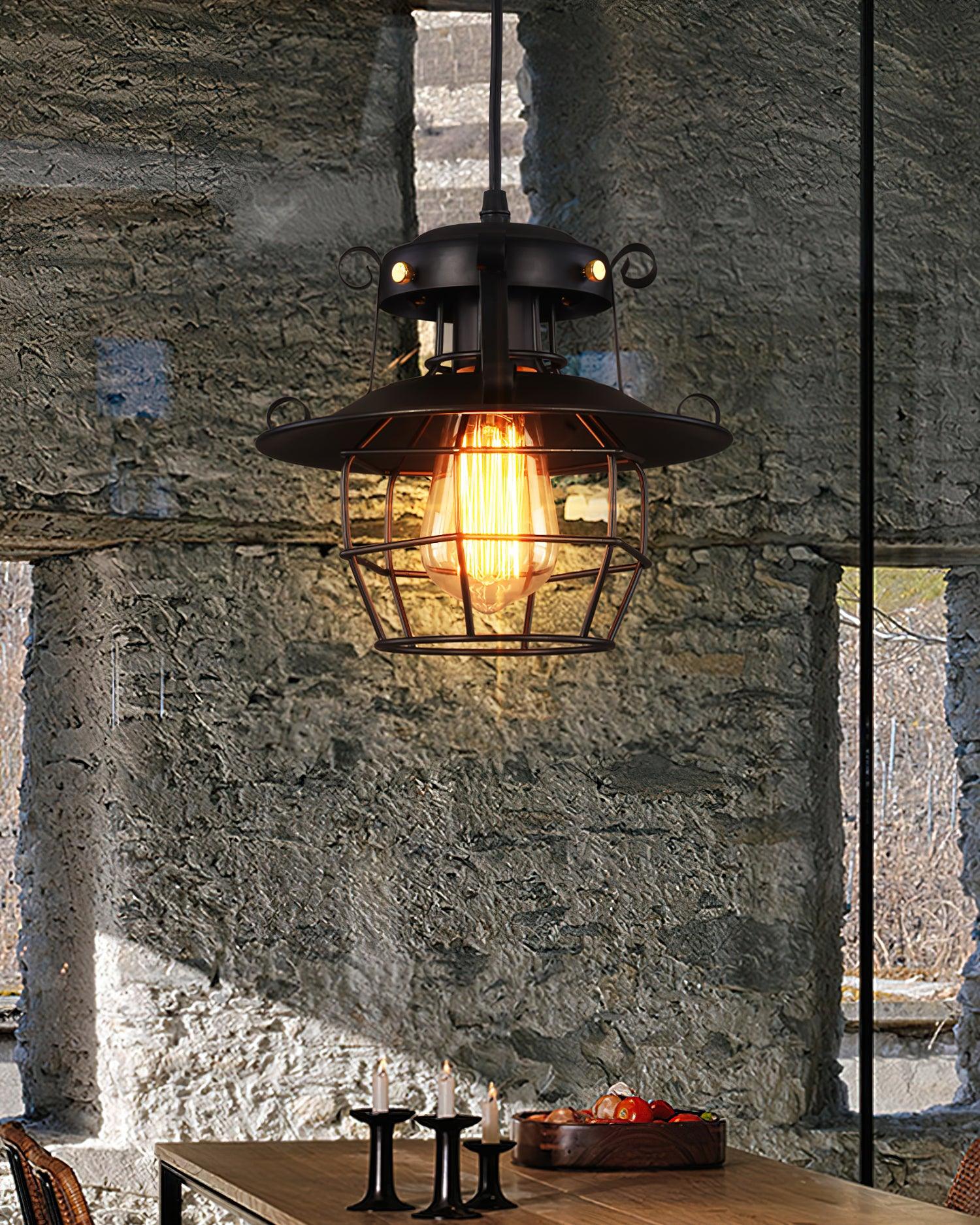 Harbor Vintage Birdcage Pendant Light-Neutral Decor