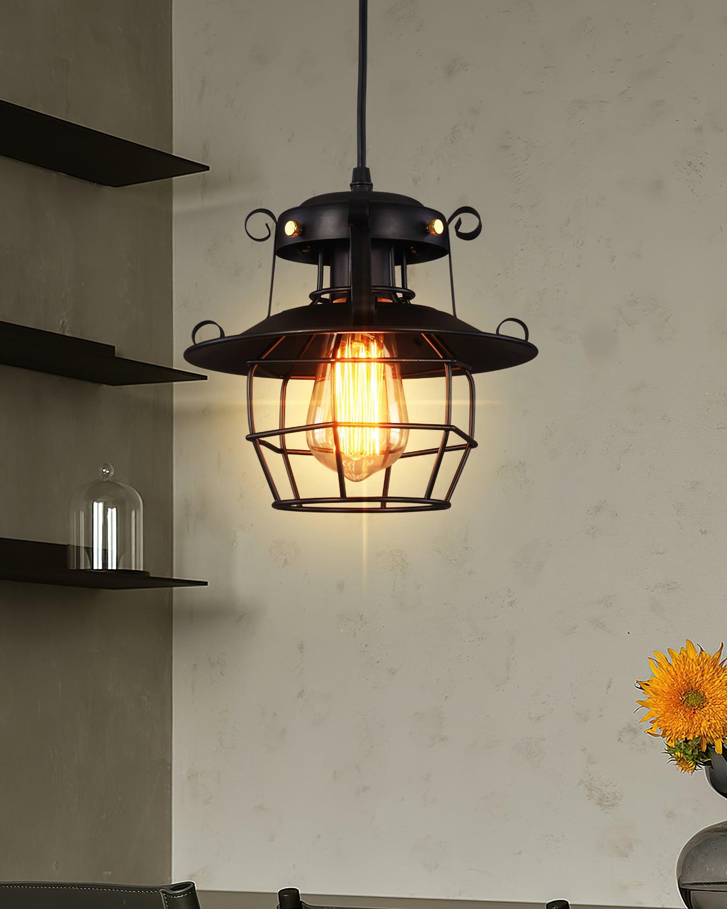 Harbor Vintage Birdcage Pendant Light-Neutral Decor
