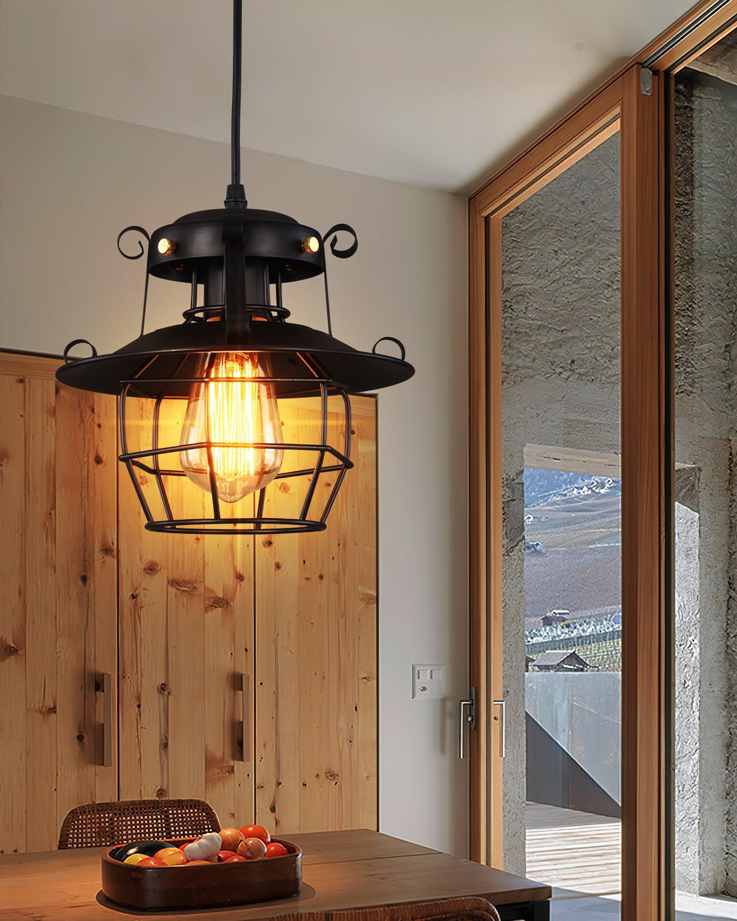 Harbor Vintage Birdcage Pendant Light-Neutral Decor