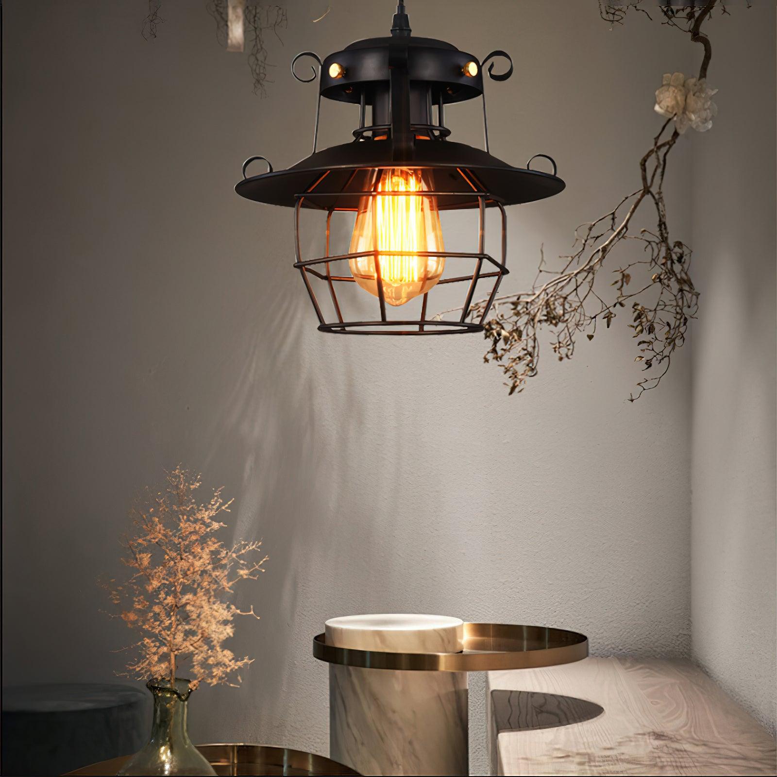 Harbor Vintage Birdcage Pendant Light-Neutral Decor