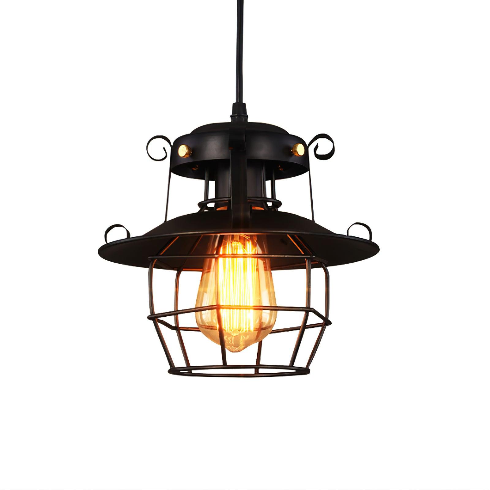 Harbor Vintage Birdcage Pendant Light-Neutral Decor