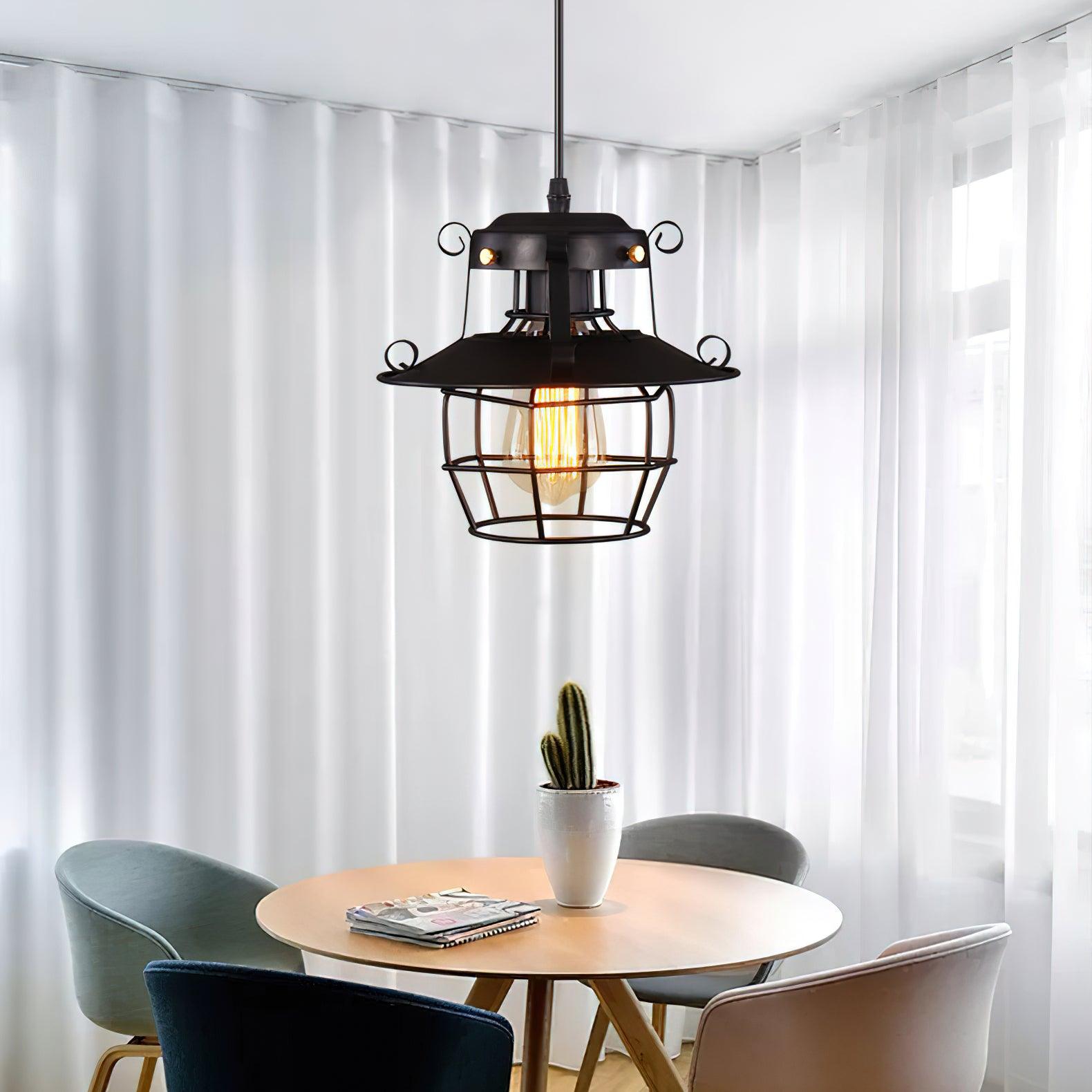 Harbor Vintage Birdcage Pendant Light-Neutral Decor