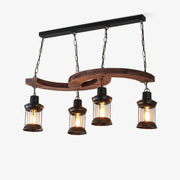 Tavlen Chandelier Boat Wood Vintage-Neutral Decor