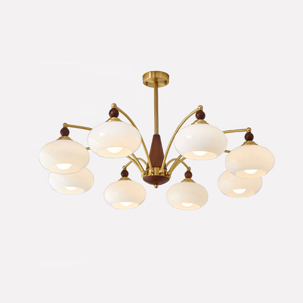 Vevely Pendant Lamp Retro Yellow Glass Brass-Neutral Decor