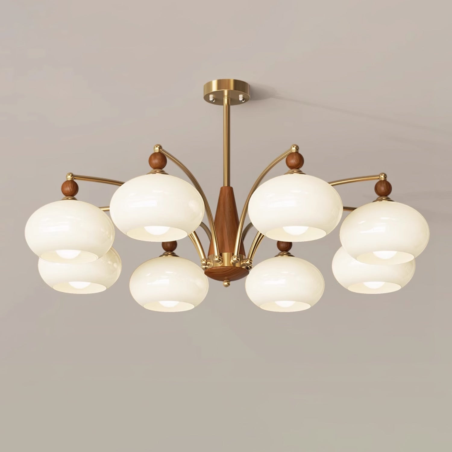 Vevely Pendant Lamp Retro Yellow Glass Brass-Neutral Decor