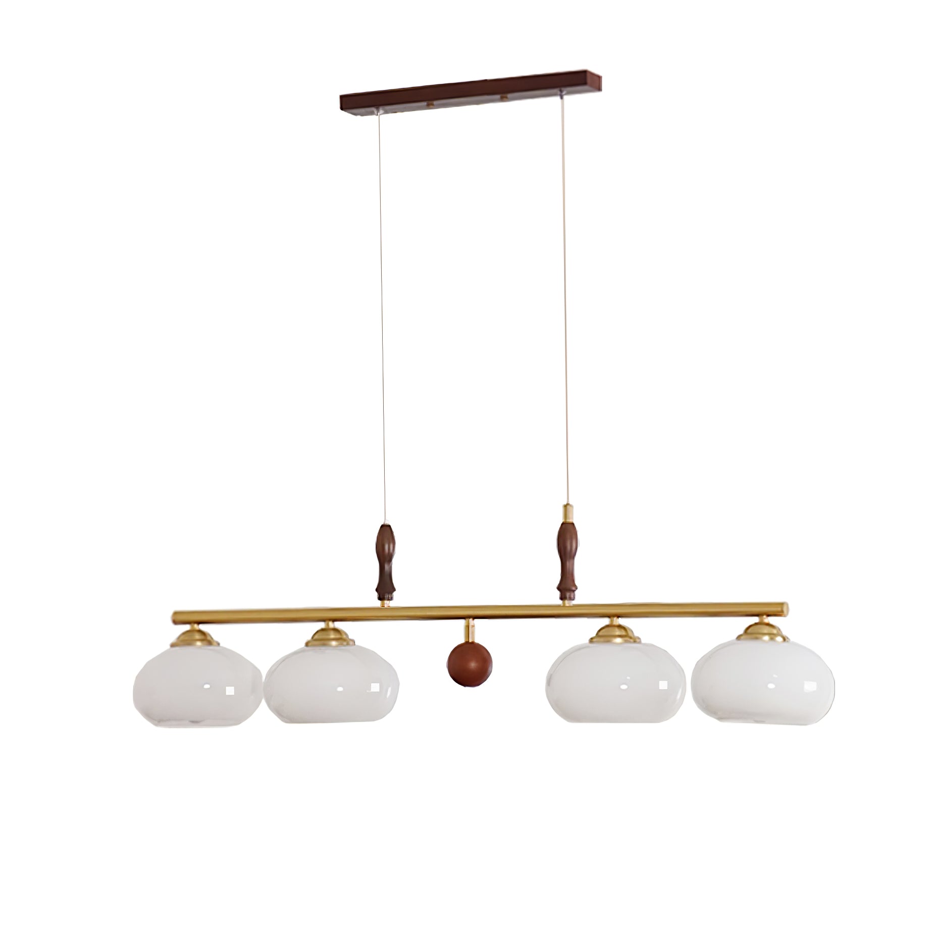 Vevely Pendant Lamp Retro Yellow Glass Brass-Neutral Decor