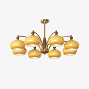 Vevely Pendant Lamp Retro Yellow Glass Brass-Neutral Decor