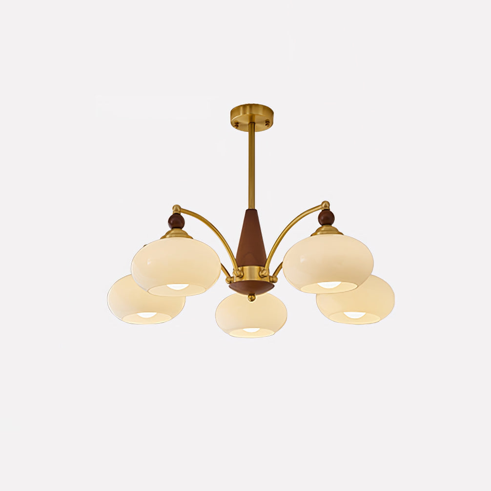 Vevely Pendant Lamp Retro Yellow Glass Brass-Neutral Decor